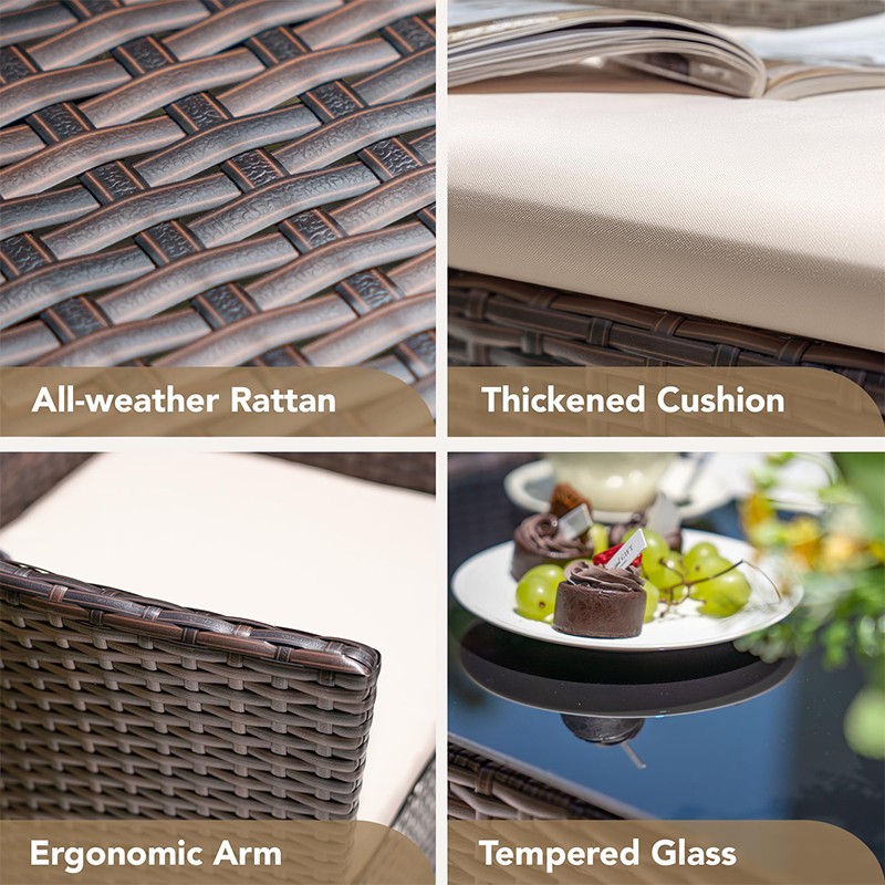 4 Pieces Outdoor Patio Furniture Set