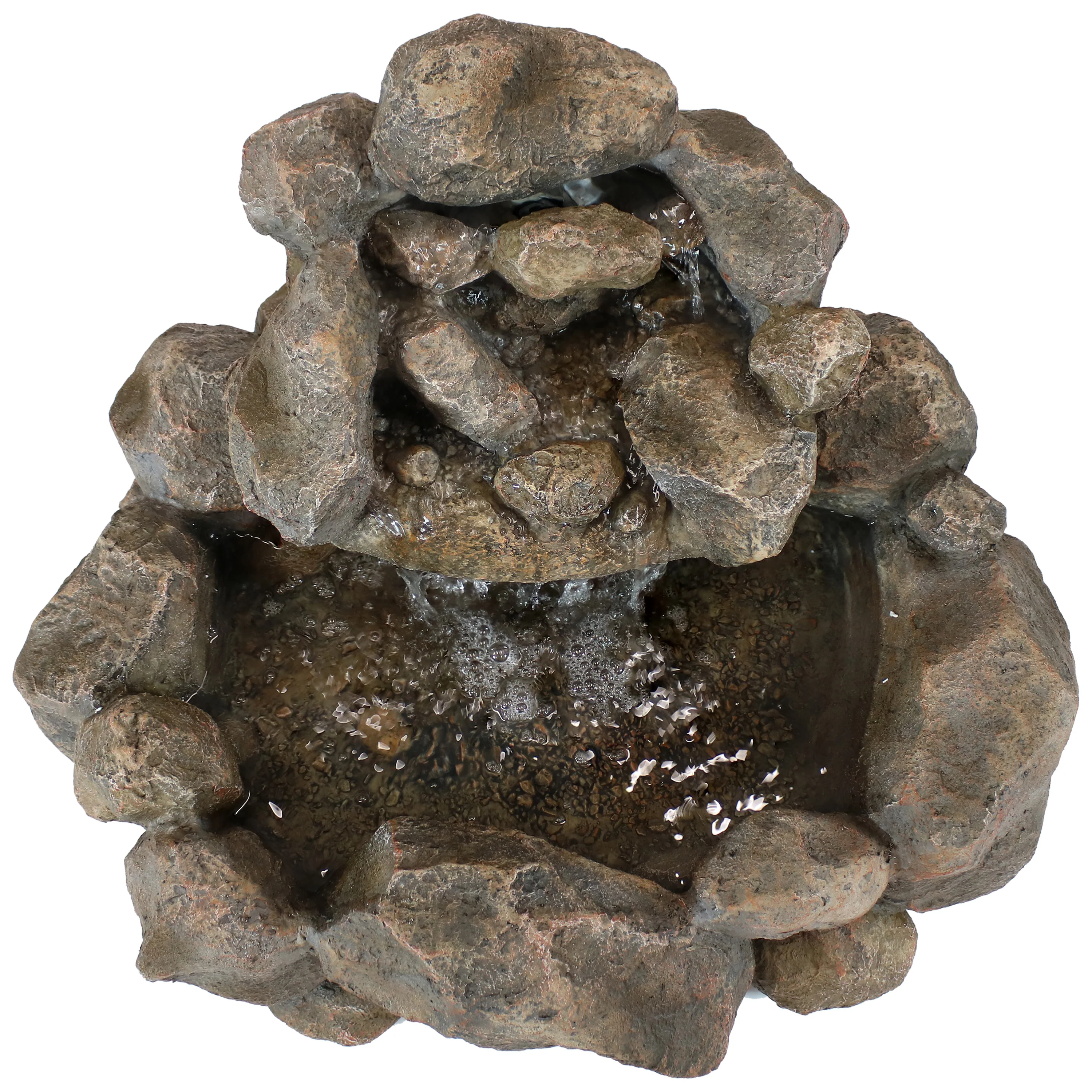 Sunnydaze Rocky Ravine Outdoor Water Fountain - 18