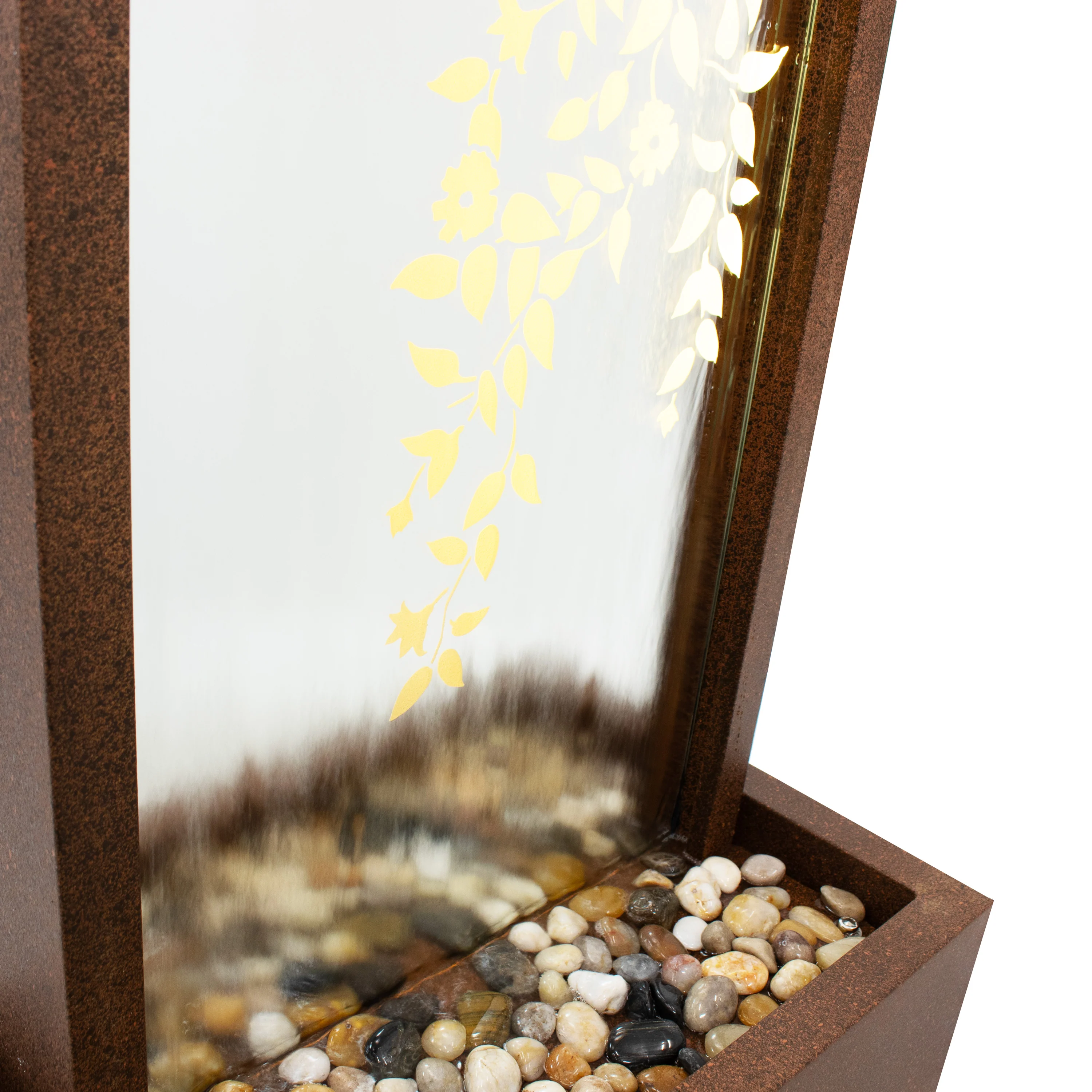 Sunnydaze Wisteria Vines Outdoor Water Fountain with Lights - 47.25