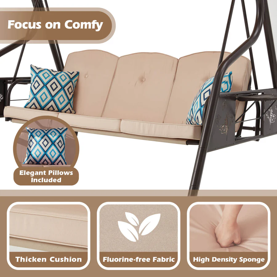 3-Seat Patio Porch Swing