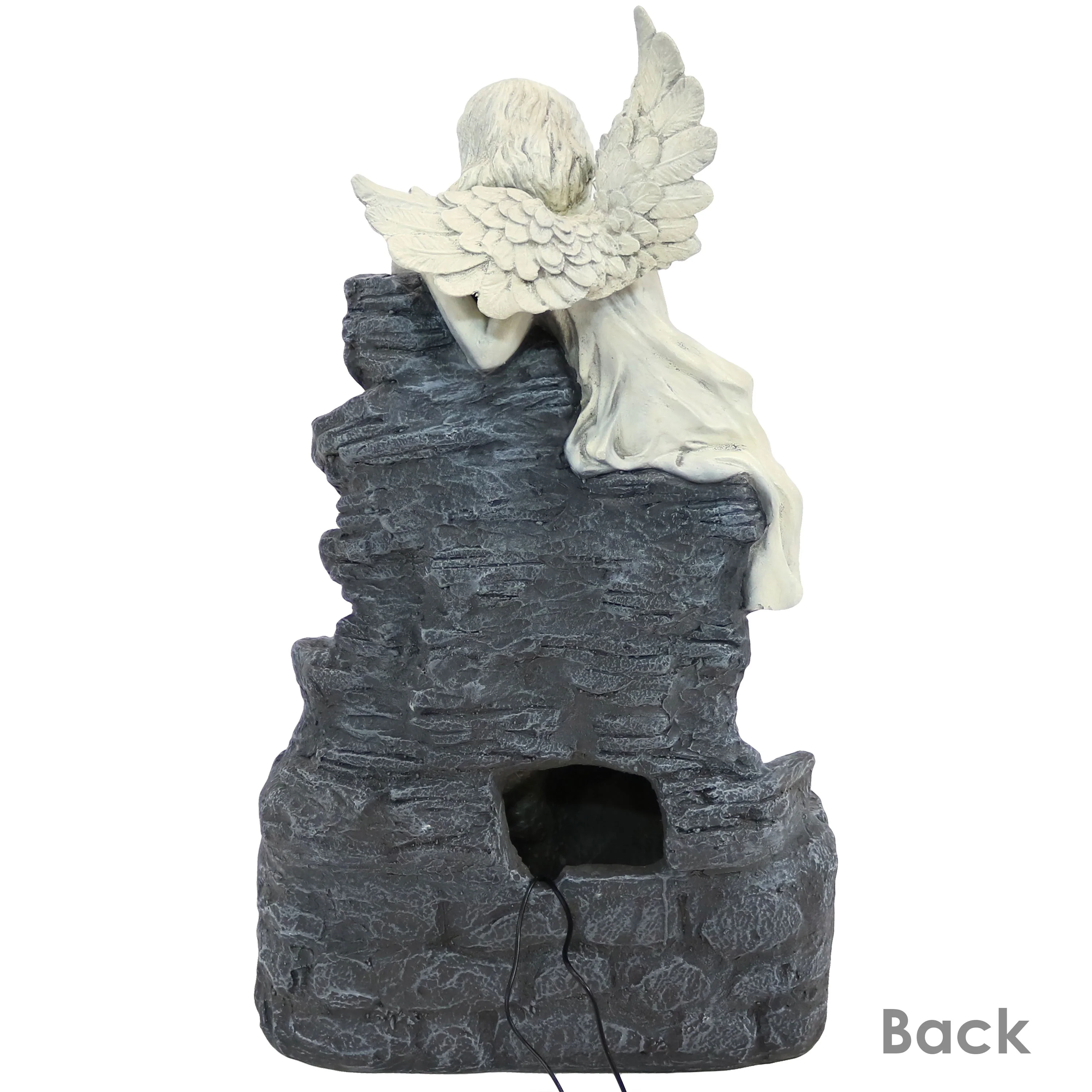 Sunnydaze Angel Falls Solar Fountain with Battery Backup - 29