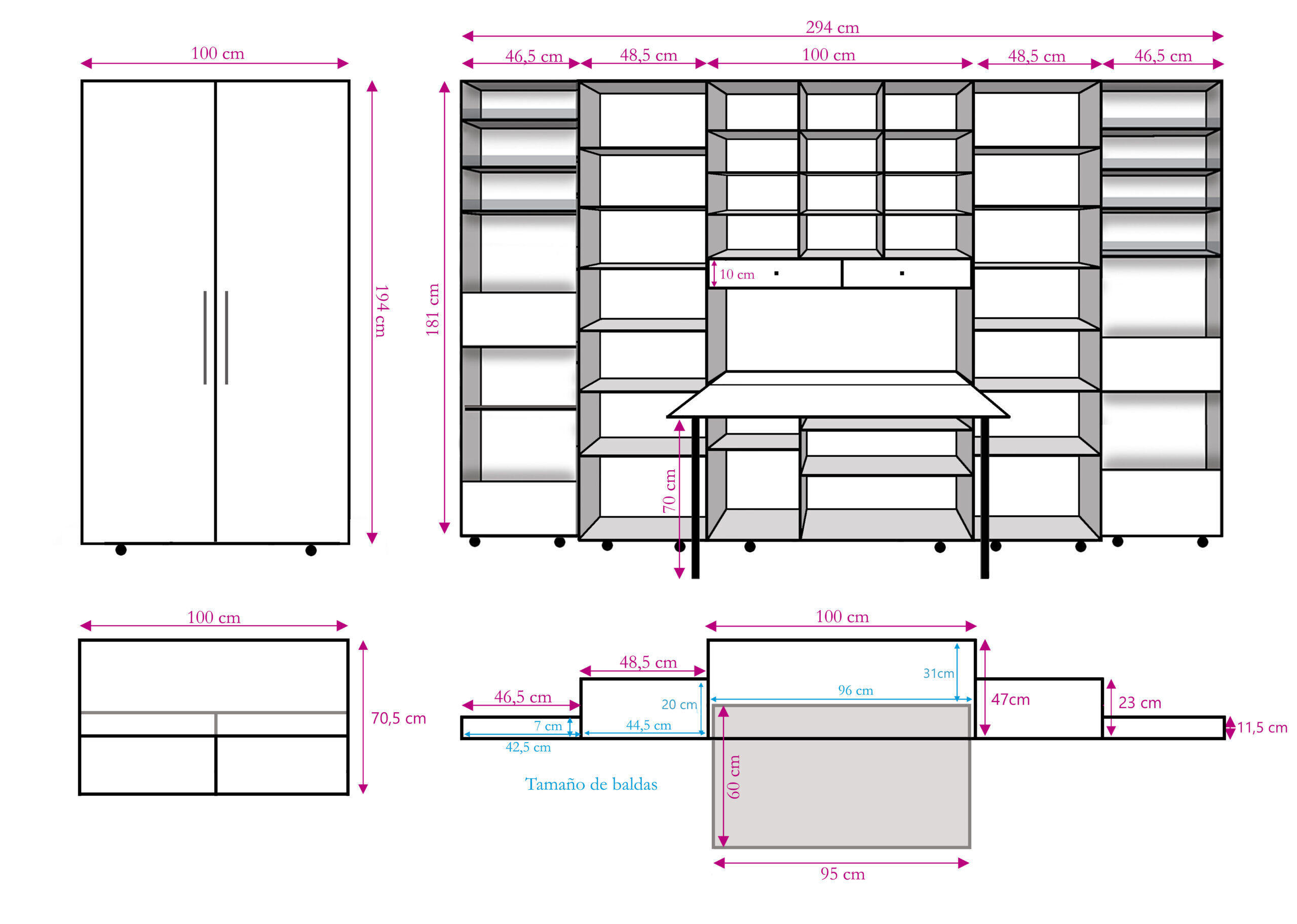 🔥Last day special offer💕Multifunctional portable wardrobe (with doors, wheels and LED lights)