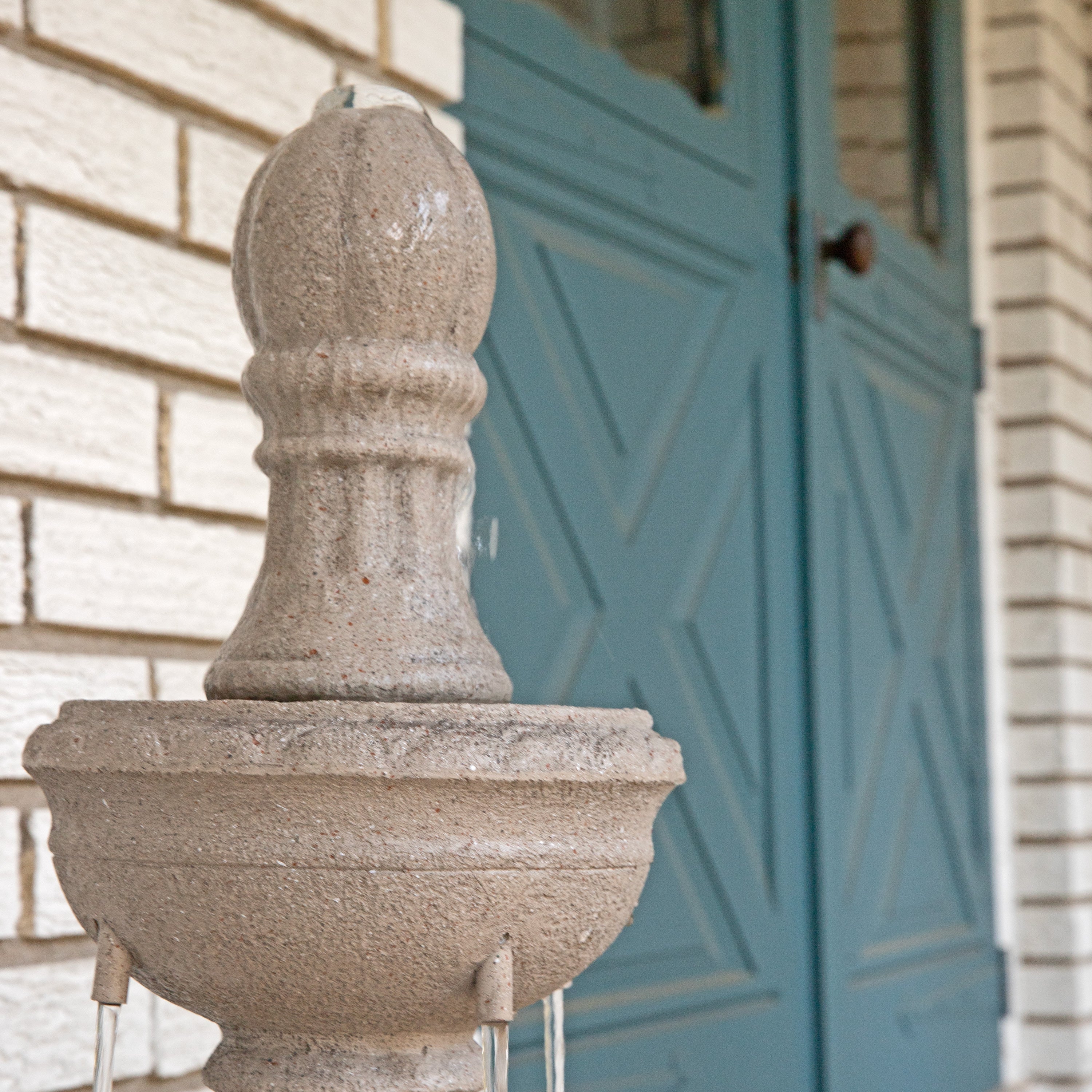 Sunnydaze Cyprus 3-Tier Polyresin Outdoor Water Fountain - 39