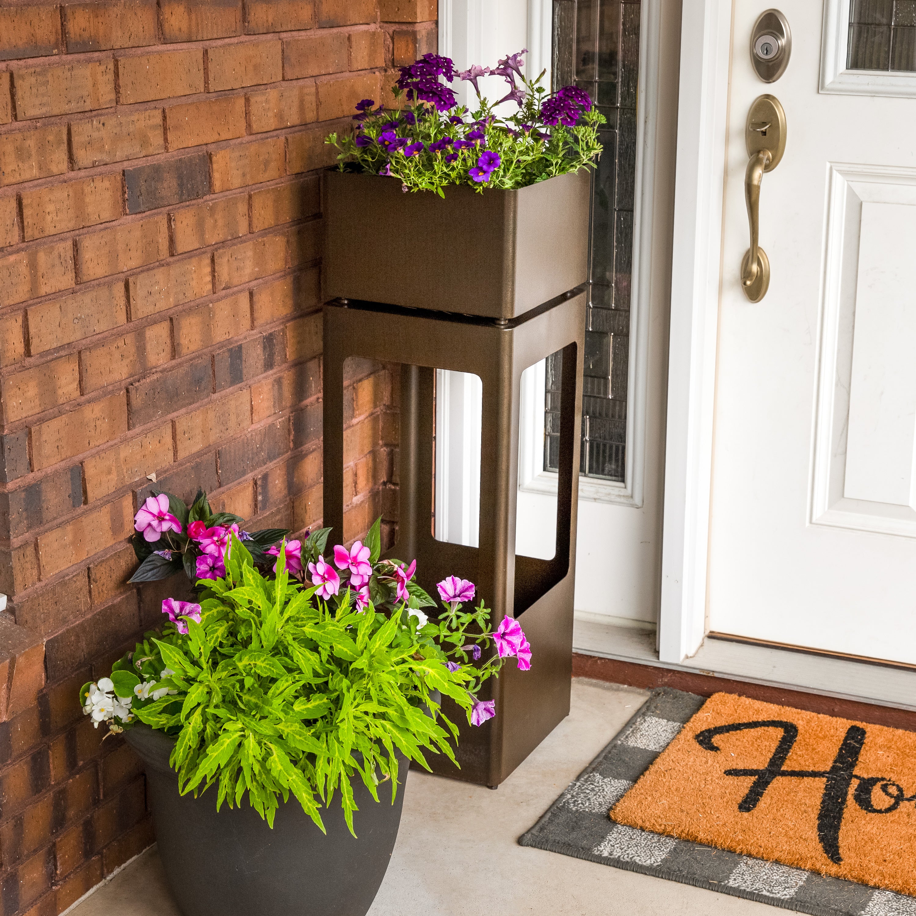 Sunnydaze Serene Showers Outdoor Water Fountain with Lights - 36