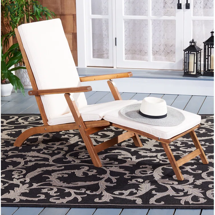 Barksdale Outdoor Acacia Chaise Lounge