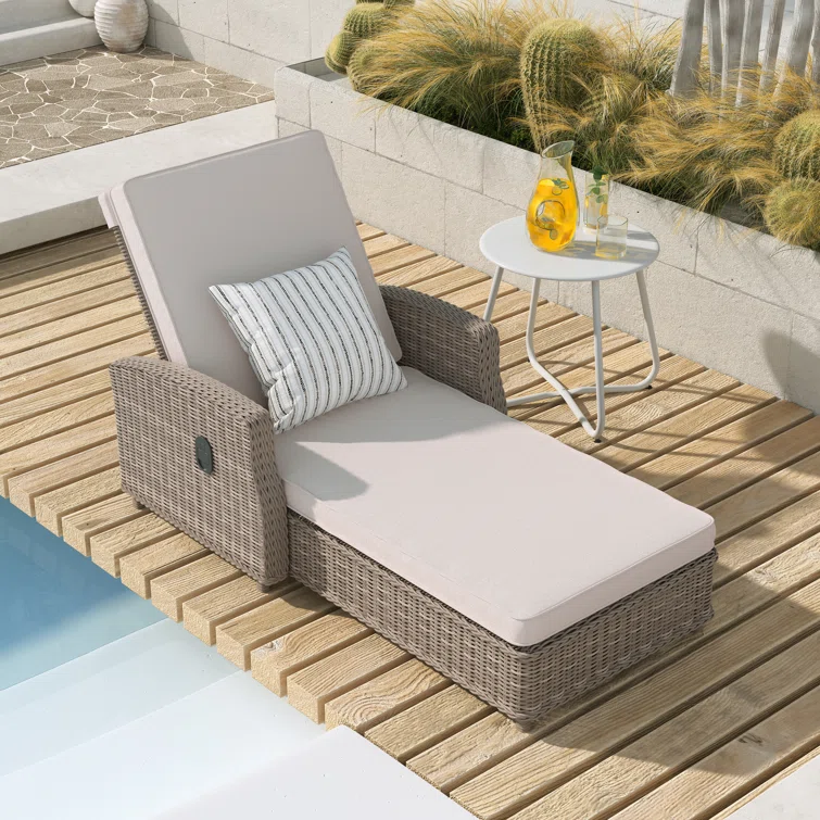 Alyeska Reclining Chaise with Sunbrella Cushions