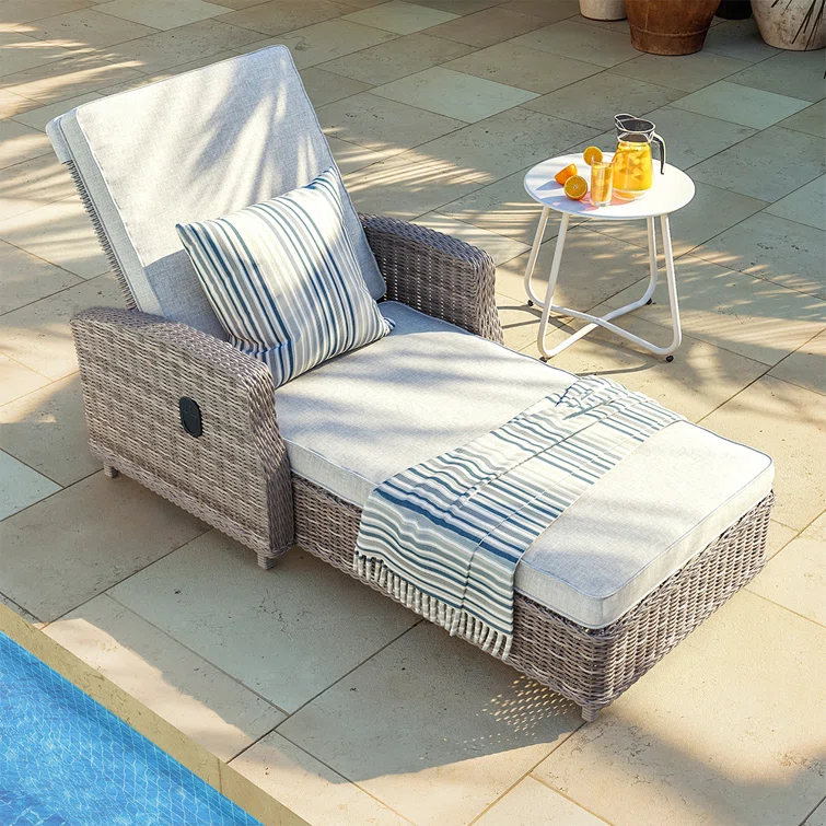 Alyeska Reclining Chaise with Sunbrella Cushions