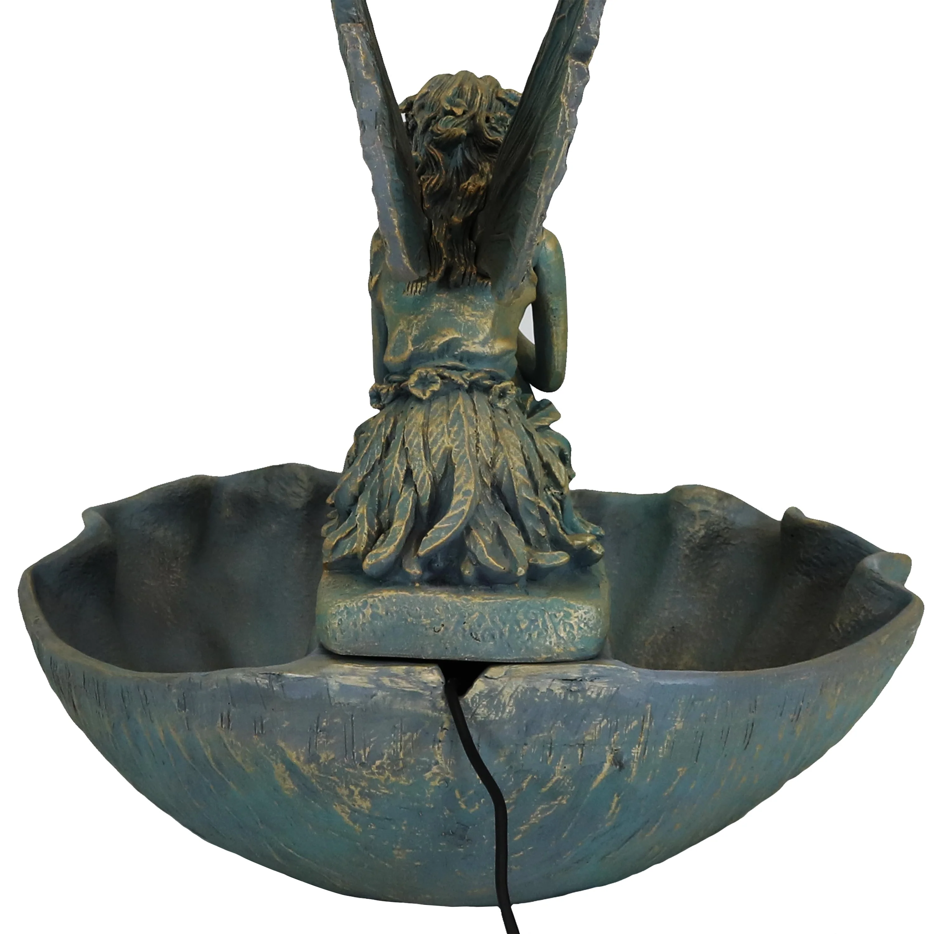 Sunnydaze Fairy Shell Outdoor Water Fountain - 30