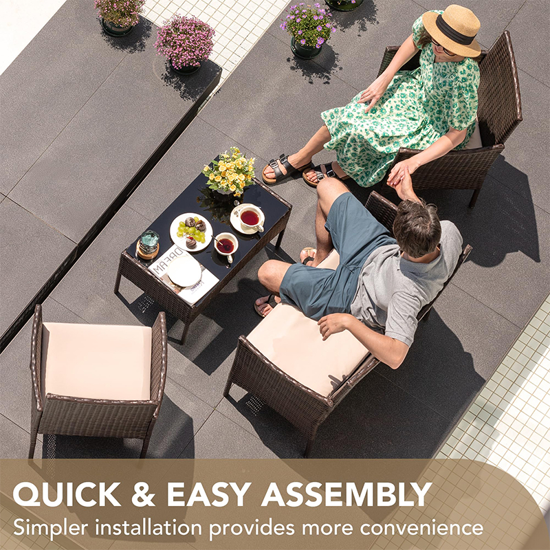 4 Pieces Outdoor Patio Furniture Set