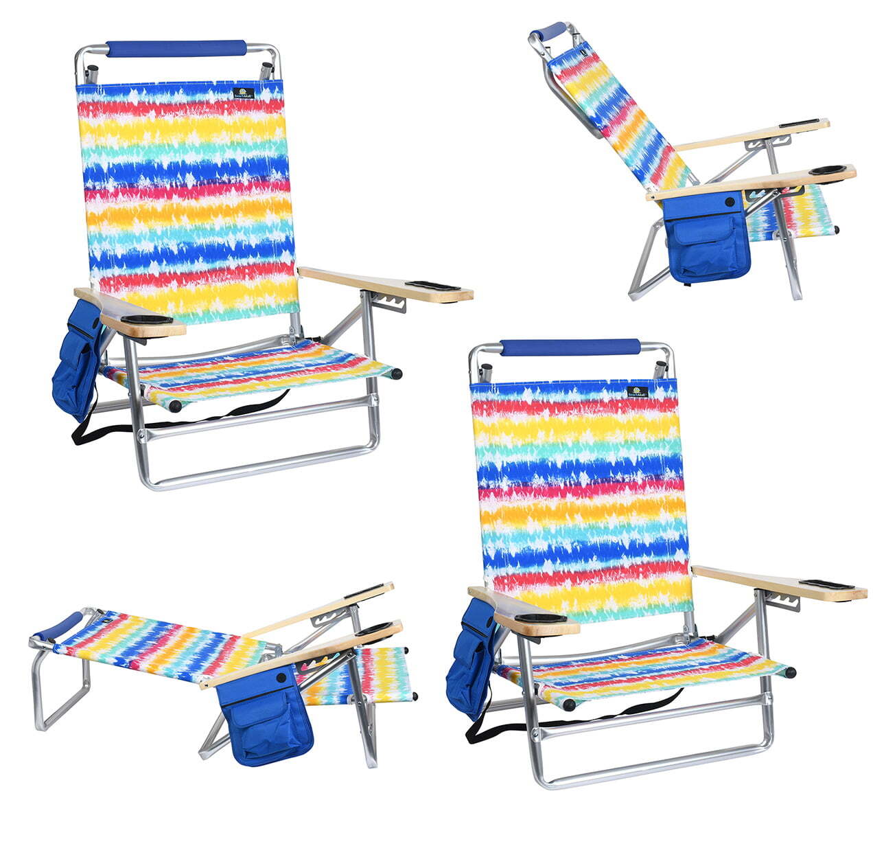 🔥LAST DAY 60% OFF🎁Aluminum folding beach chair with cup holder