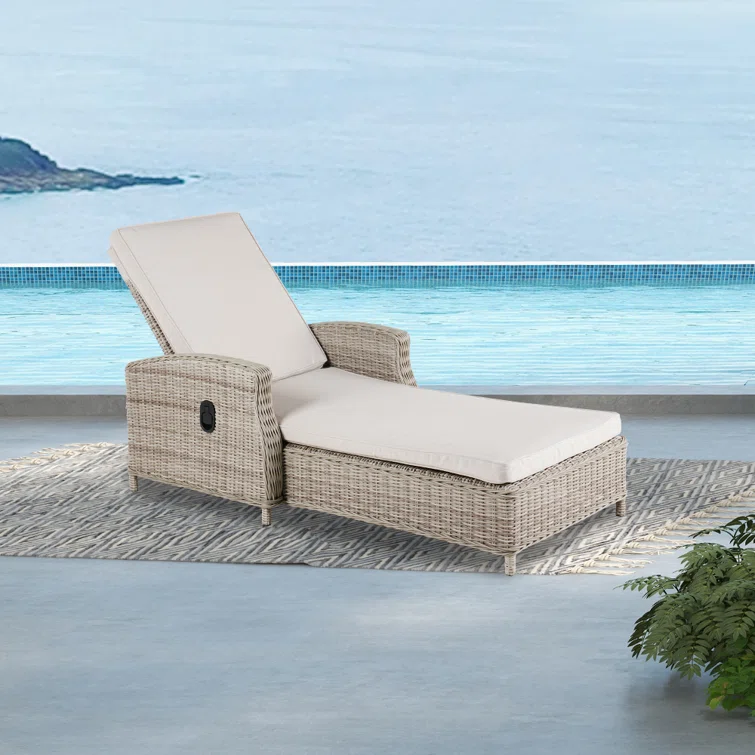 Alyeska Reclining Chaise with Sunbrella Cushions