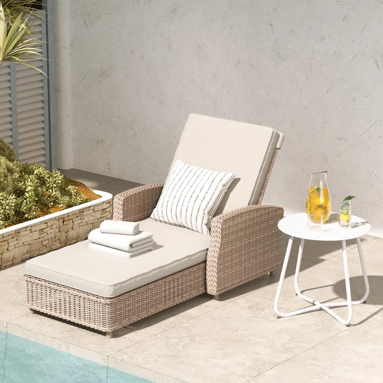 Alyeska Reclining Chaise with Sunbrella Cushions