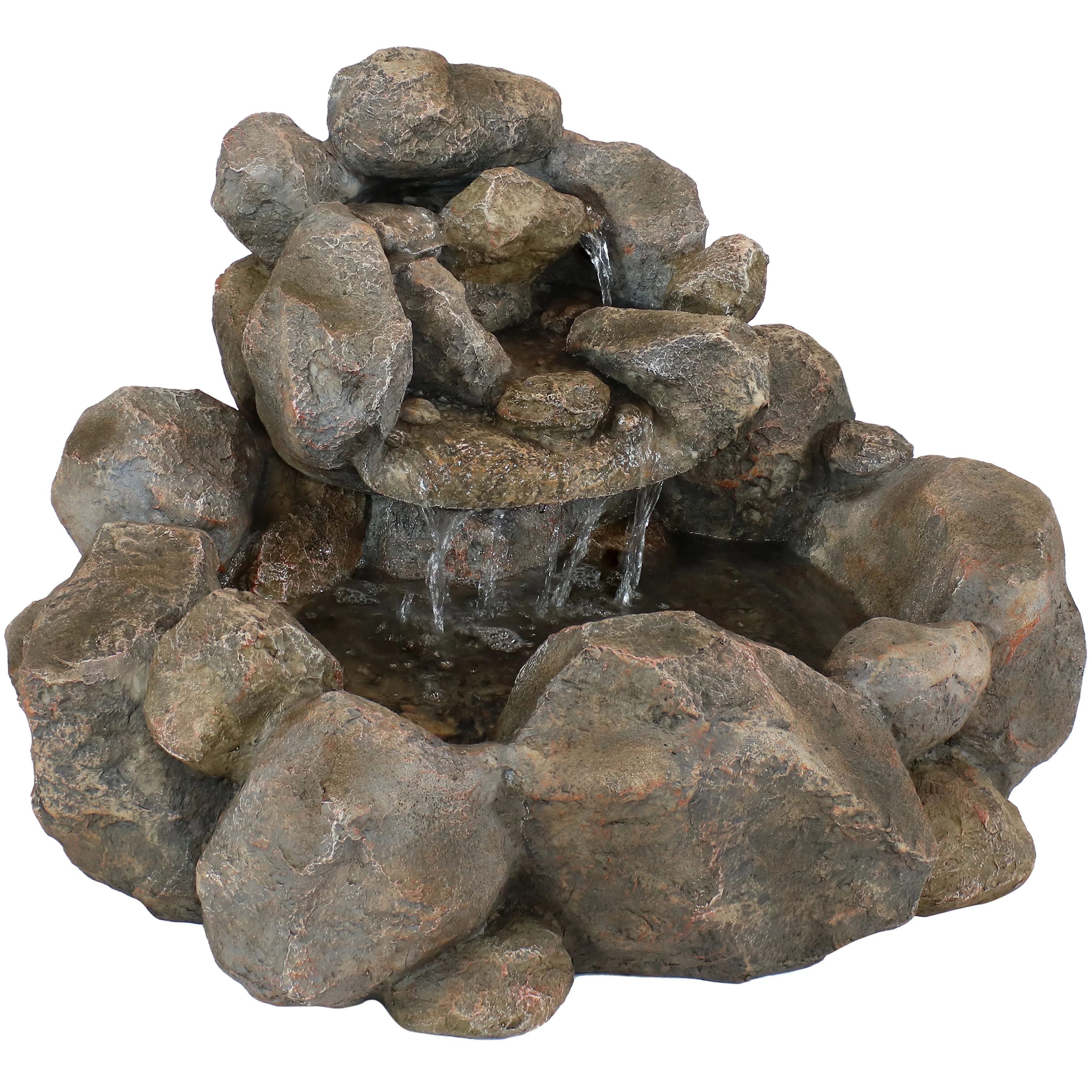 Sunnydaze Rocky Ravine Outdoor Water Fountain - 18