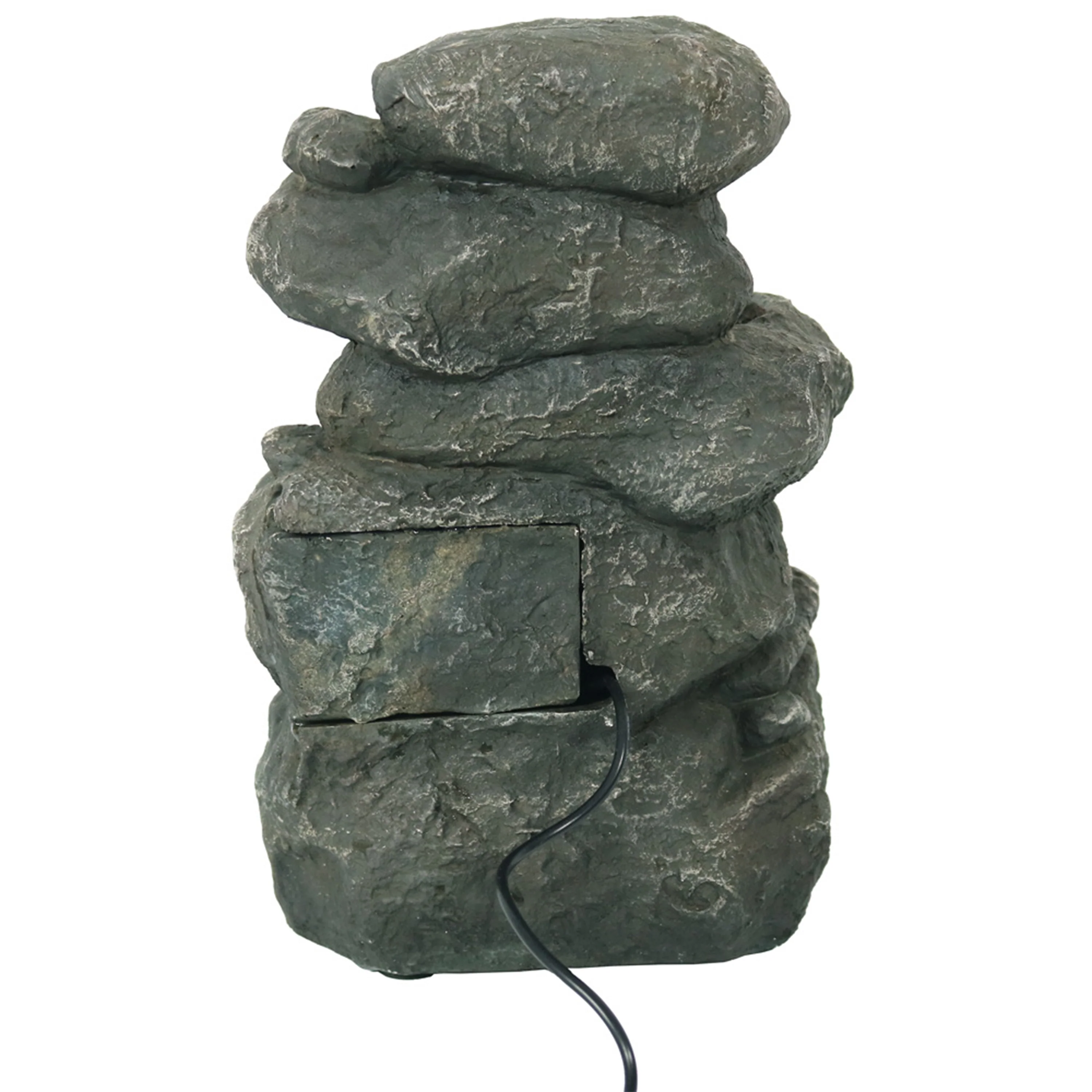 Sunnydaze Stacked Rock Waterfall Fountain with LED Lights - 10