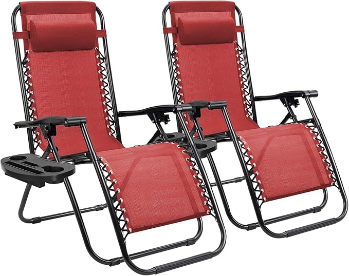 Zero Gravity Lounger Pillow with Cup Holder