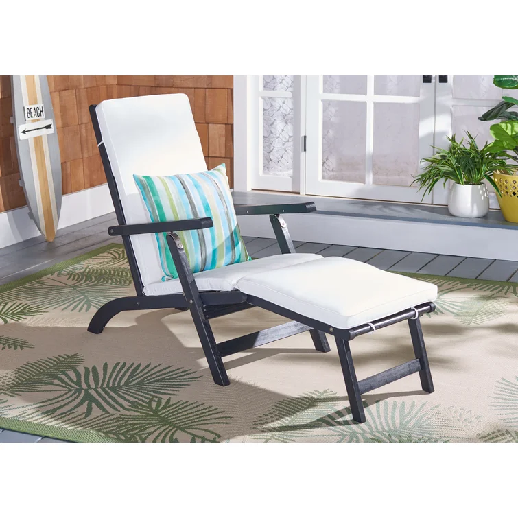 Barksdale Outdoor Acacia Chaise Lounge
