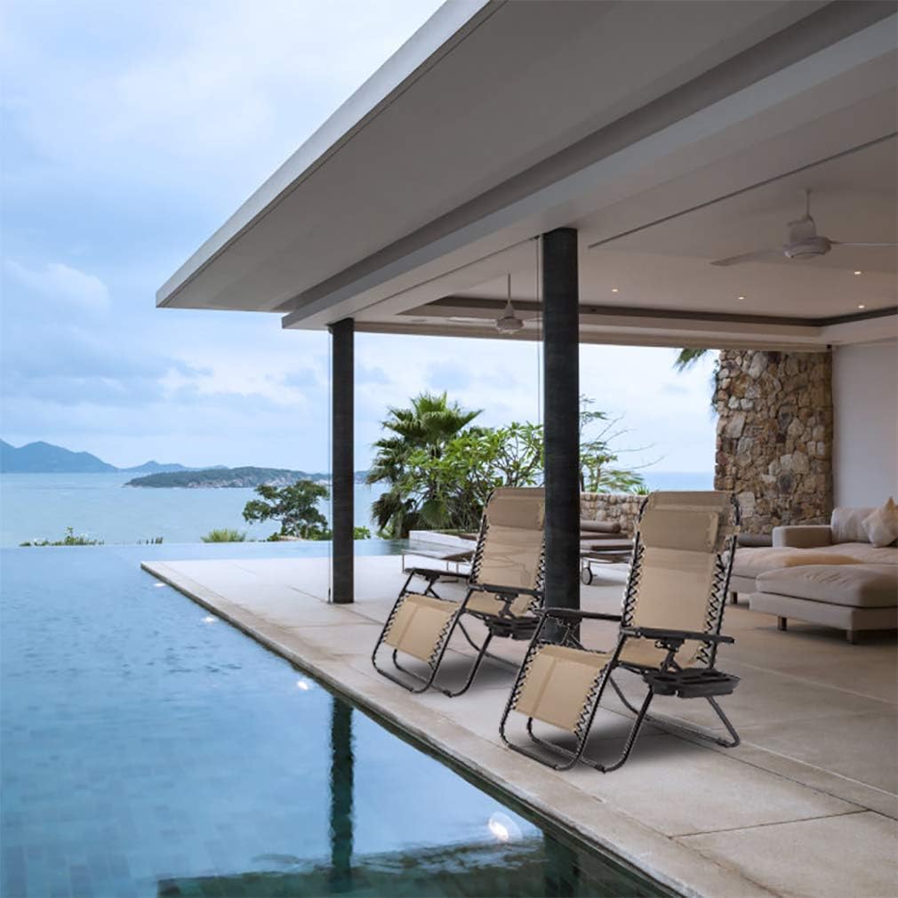 Zero Gravity Lounger Pillow with Cup Holder