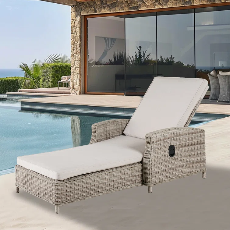 Alyeska Reclining Chaise with Sunbrella Cushions