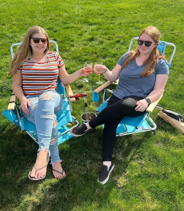 🔥LAST DAY 60% OFF🎁Aluminum folding beach chair with cup holder