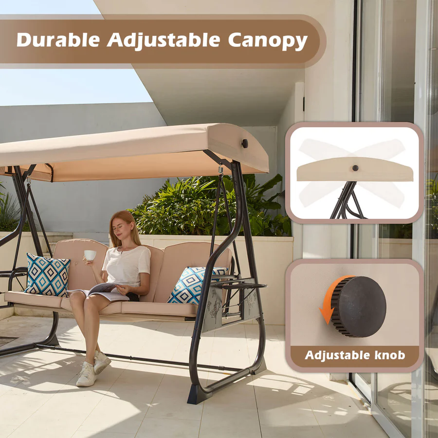 3-Seat Patio Porch Swing