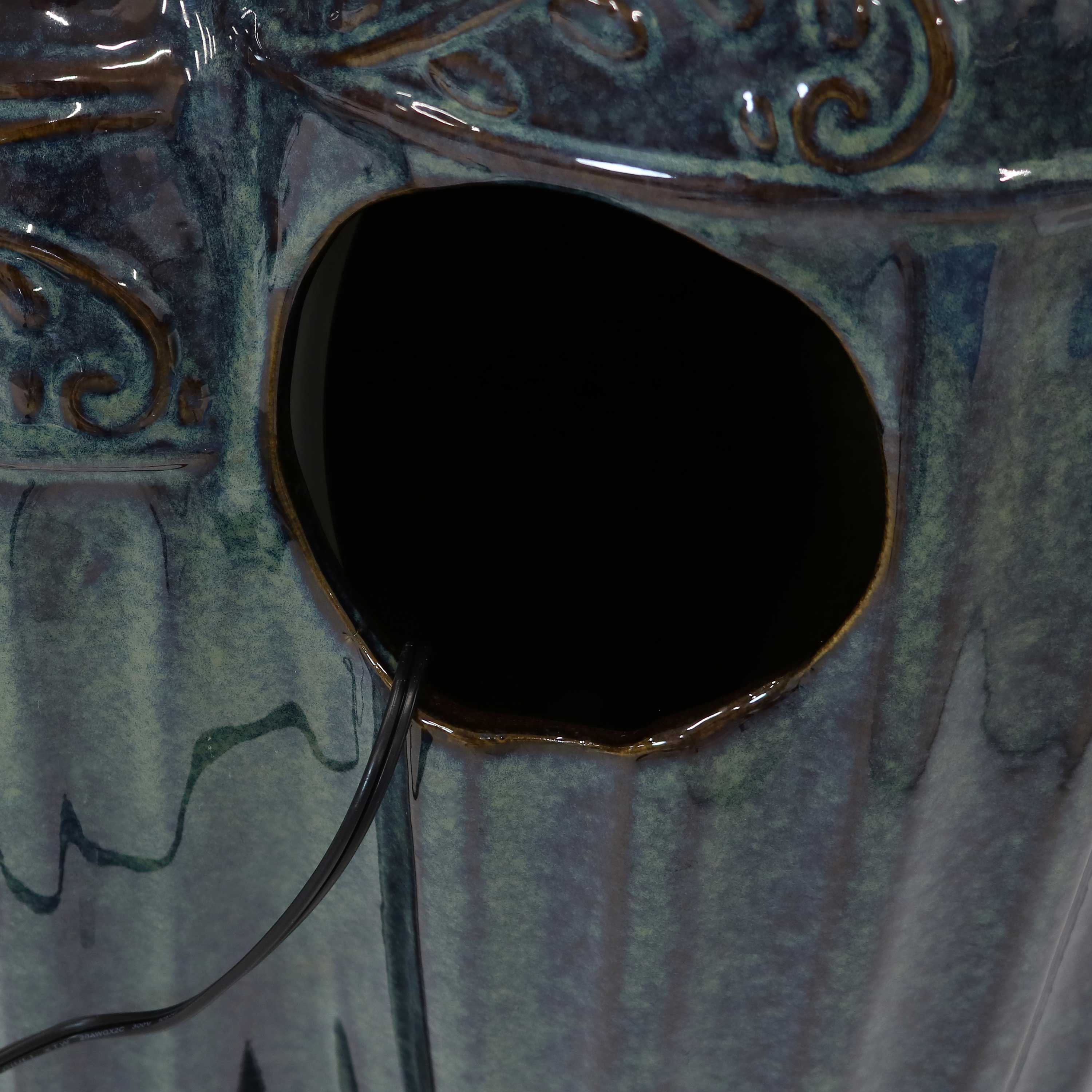 Sunnydaze Tour de Vase Ceramic Outdoor Water Fountain - 27