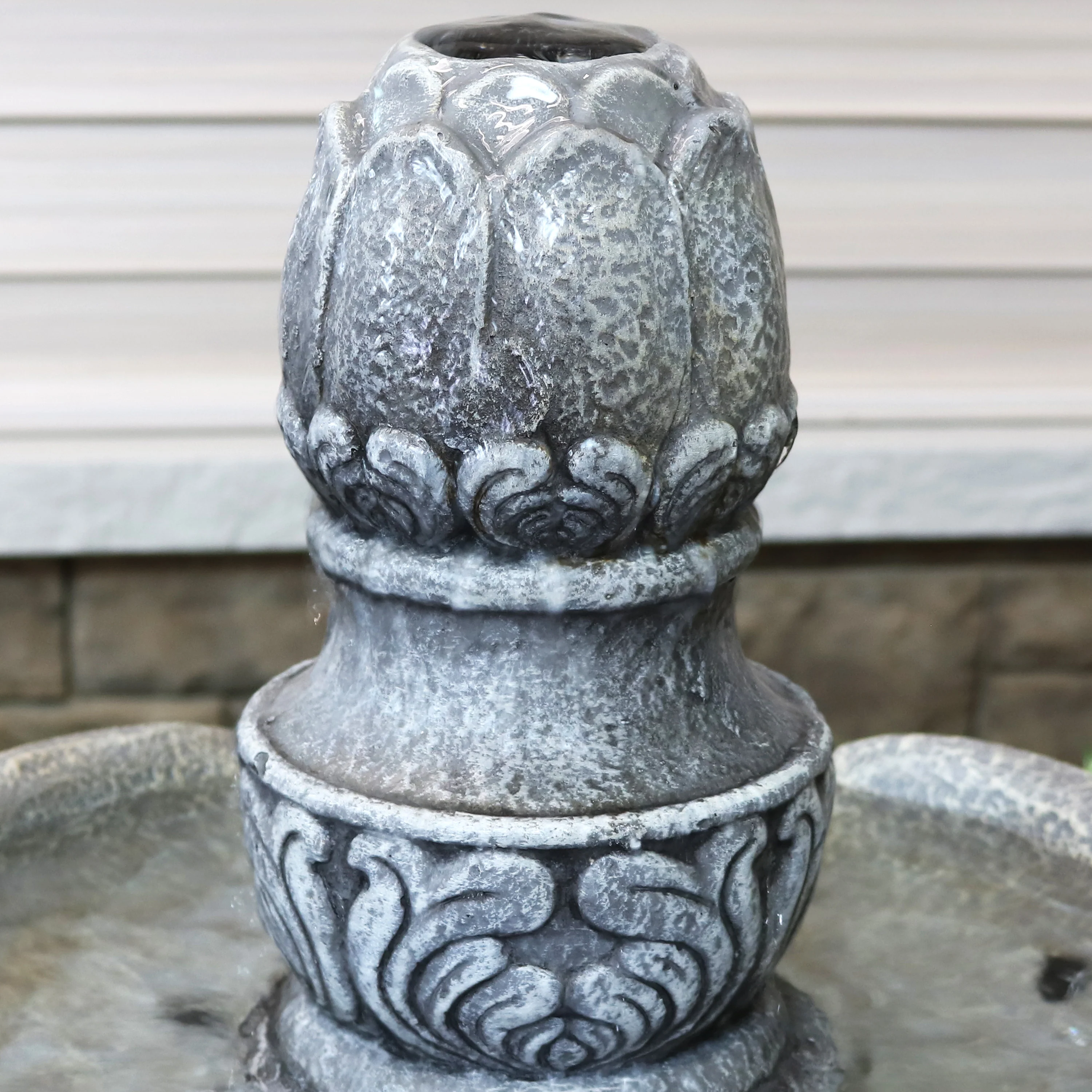 Sunnydaze 2-Tier Outdoor Water Fountain - French Garden Design - 50