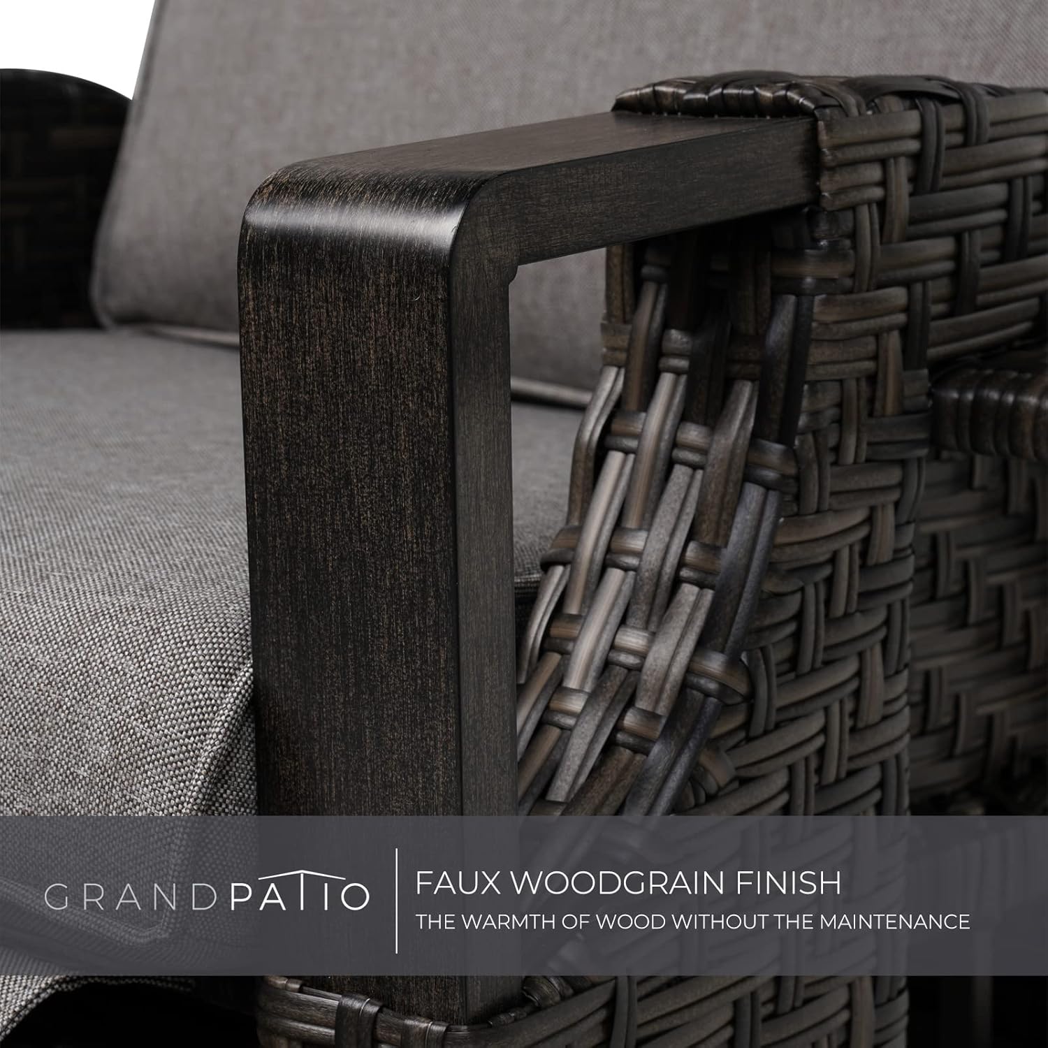 Outdoor Waterproof Recliner (with Flip Table and Cushion)