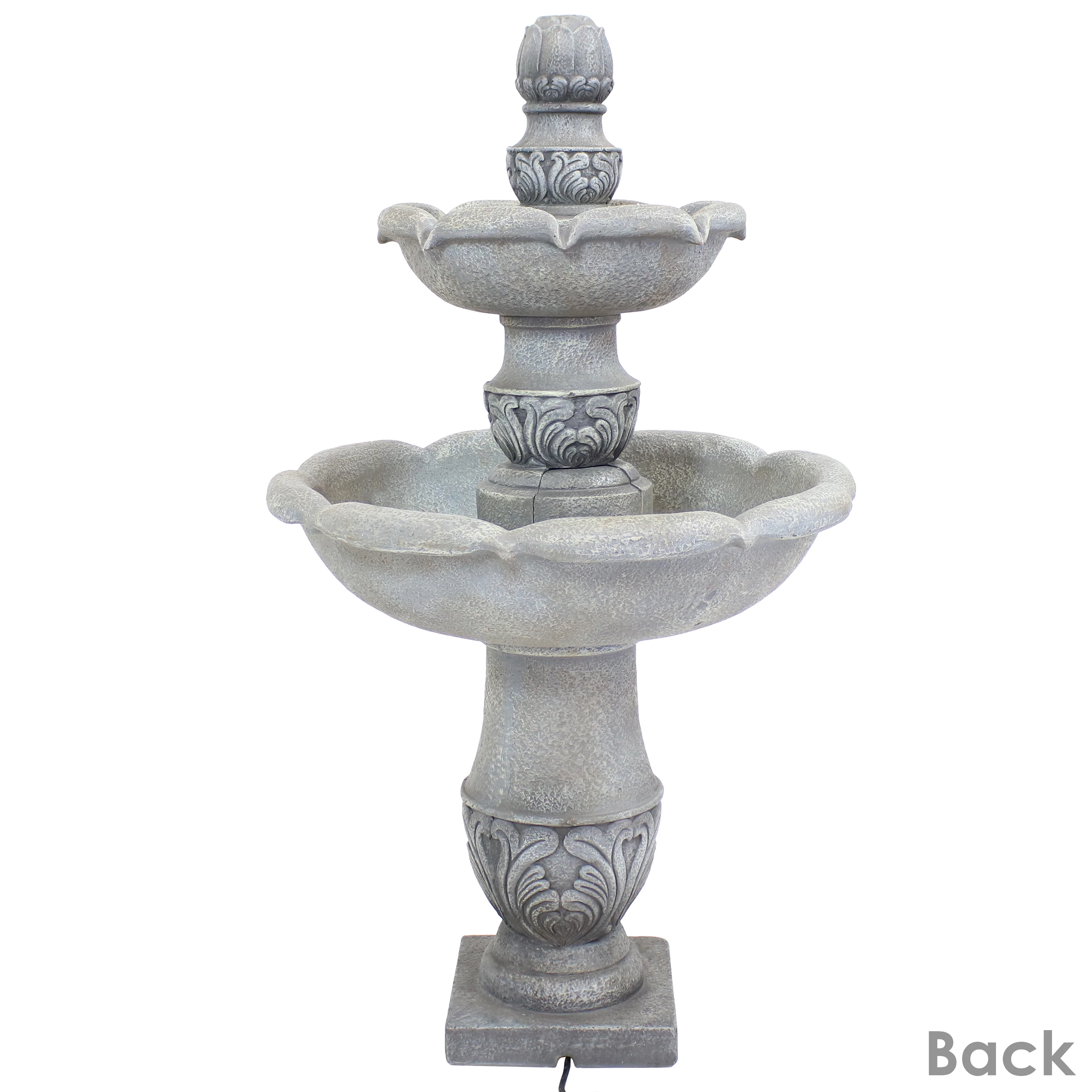 Sunnydaze 2-Tier Outdoor Water Fountain - French Garden Design - 50