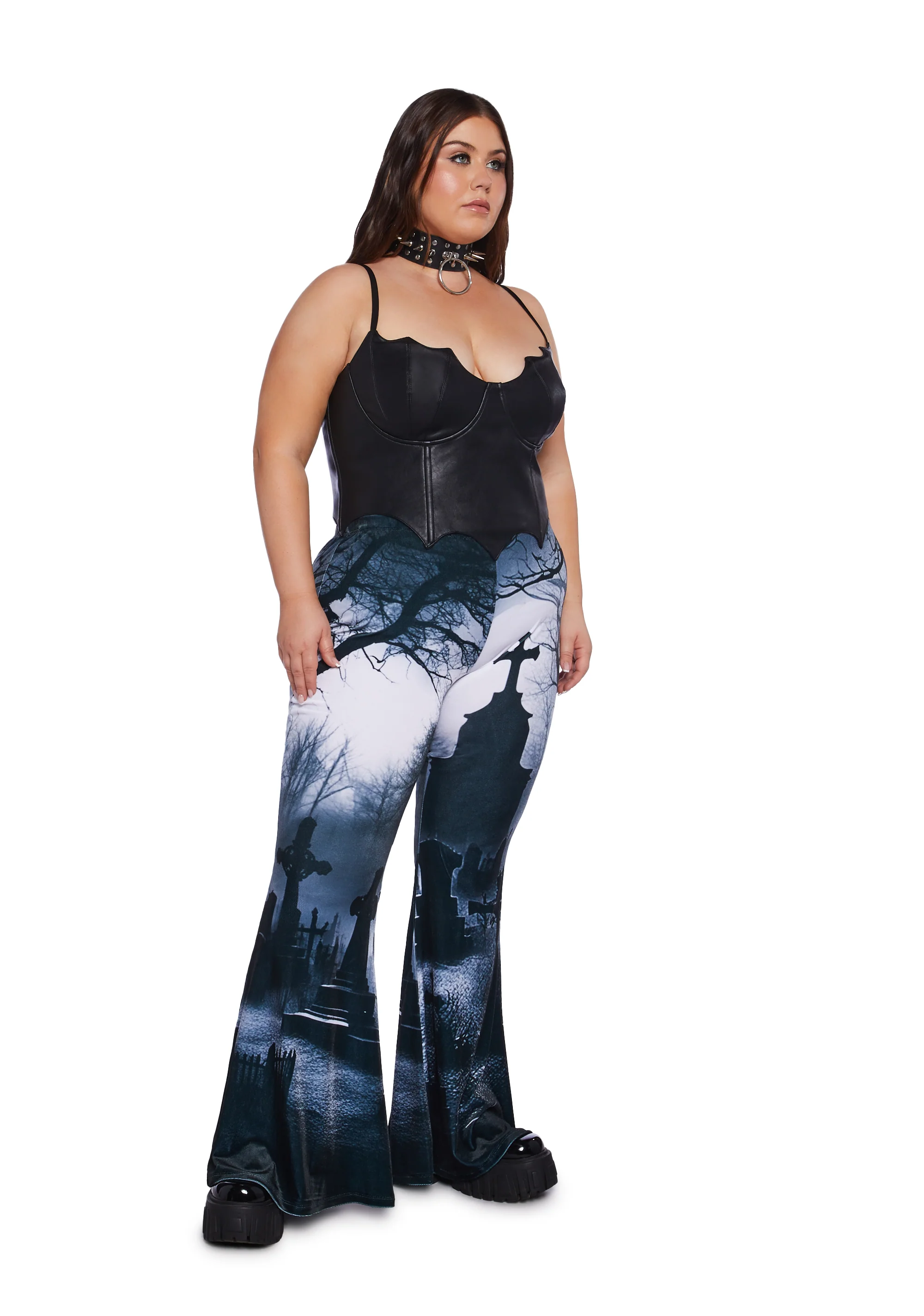 Plus Spooky Sanctuary Flare Pants