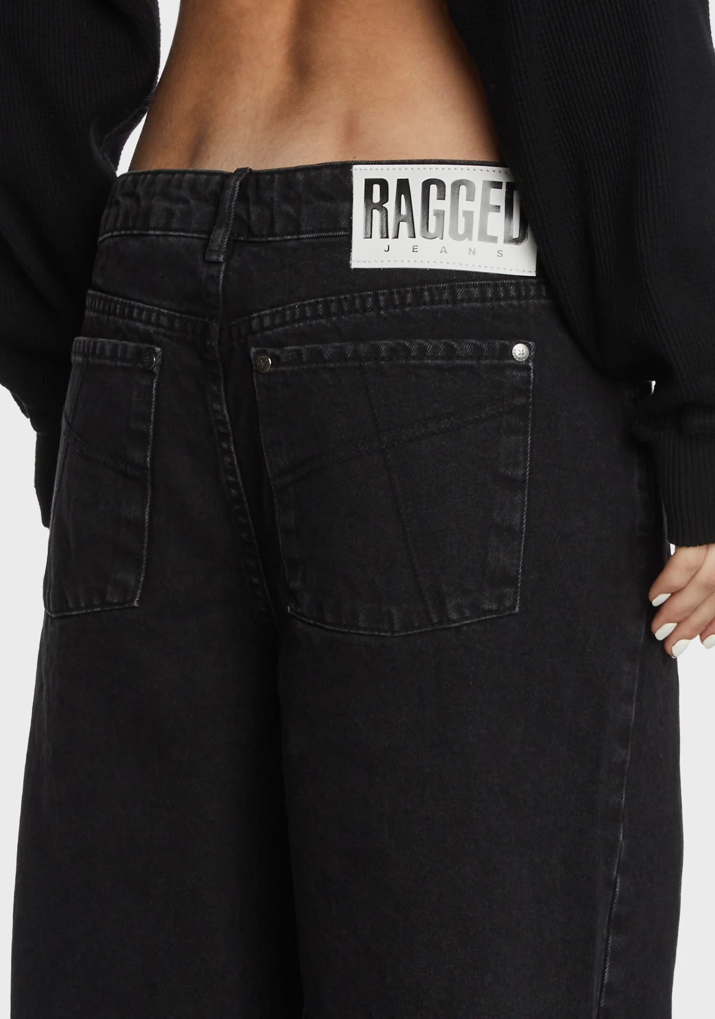Release Low Rise Jeans - Charcoal