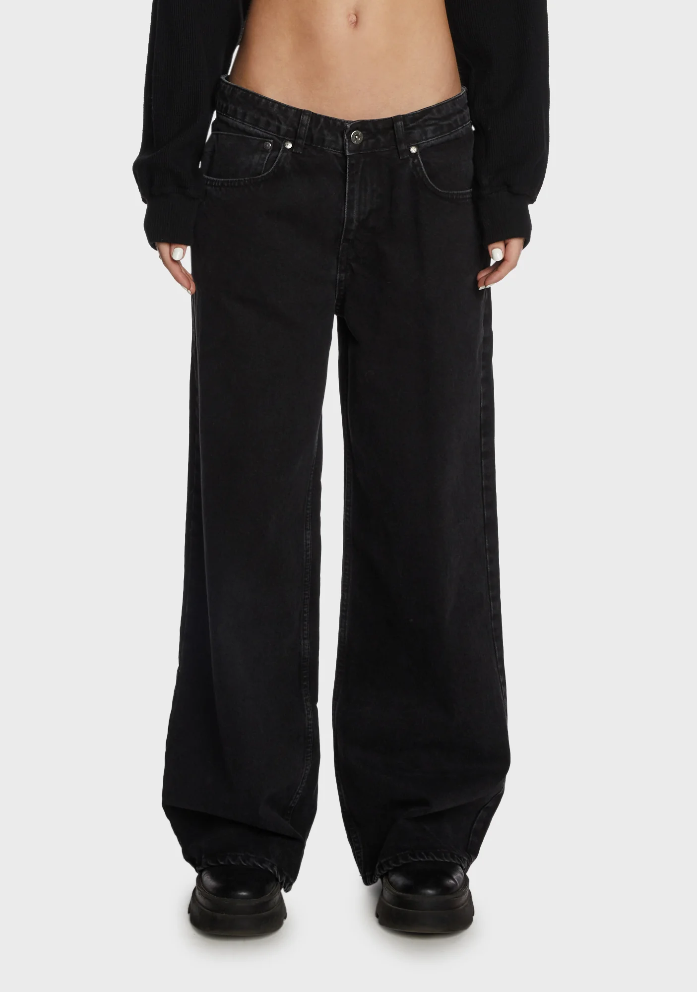 Release Low Rise Jeans - Charcoal