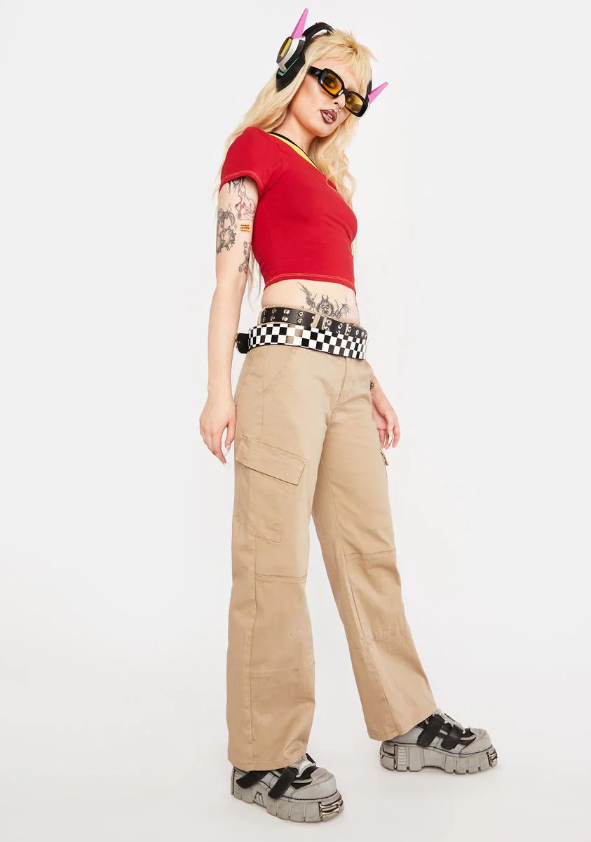 Natural Make No Mistake Wide Leg Pants