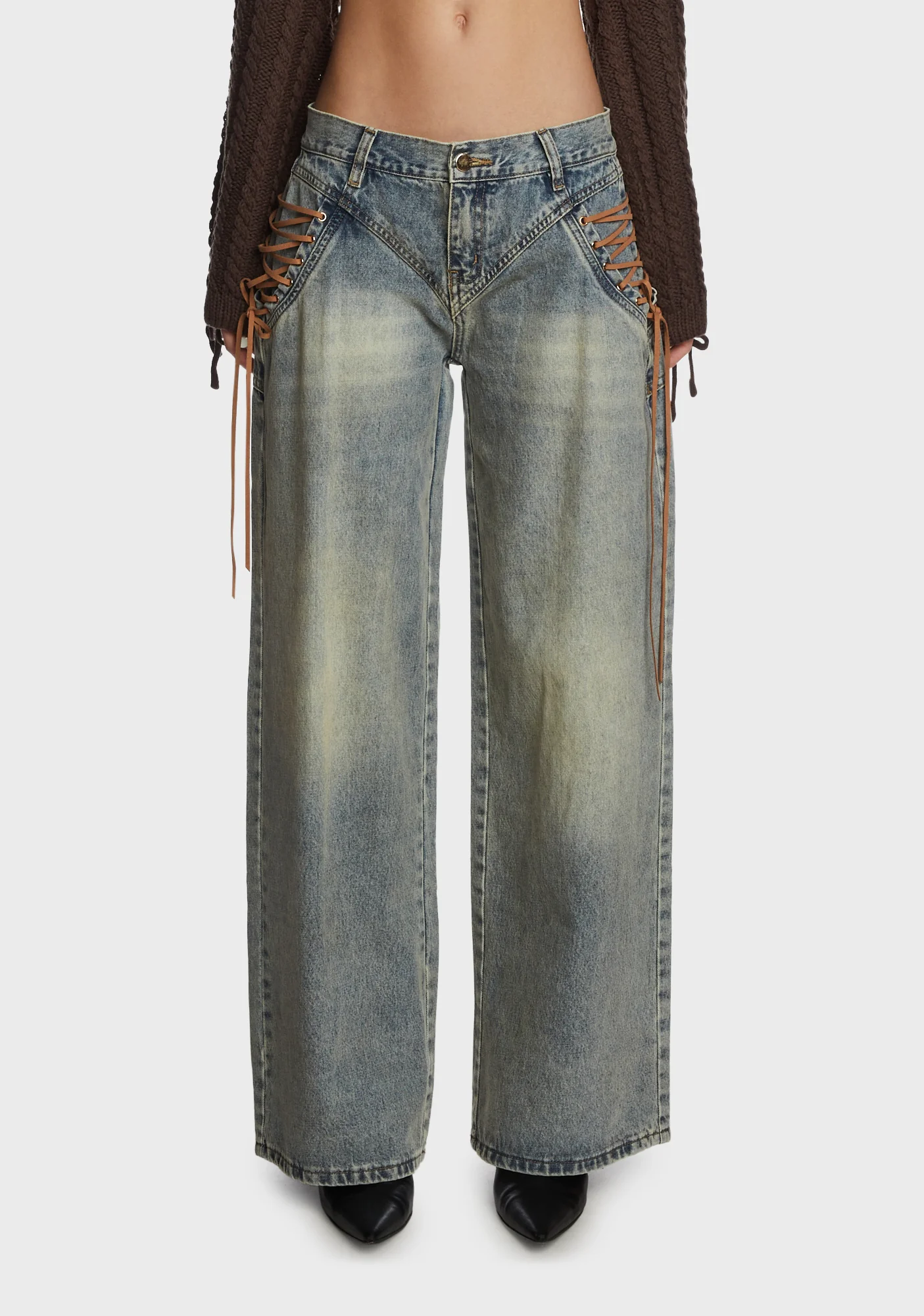 Regan Lace Up Jeans