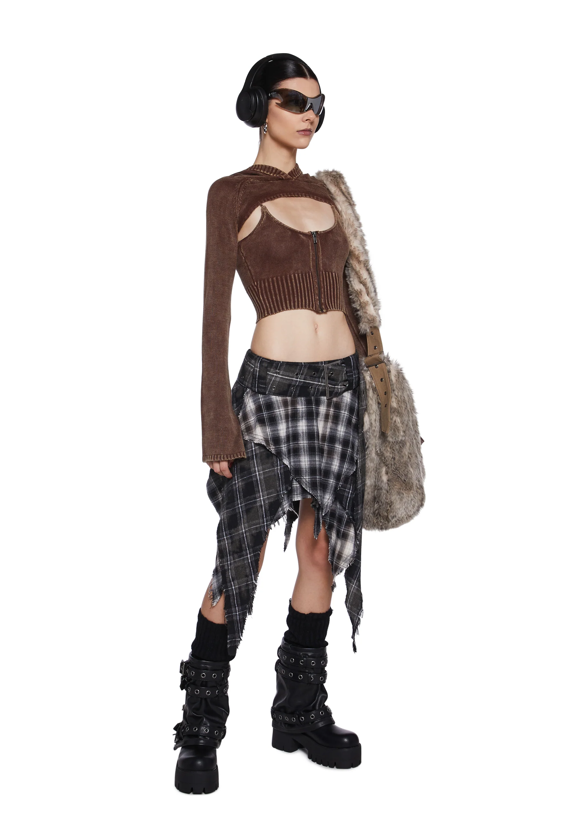 Warp Knit Tank And Shrug Set
