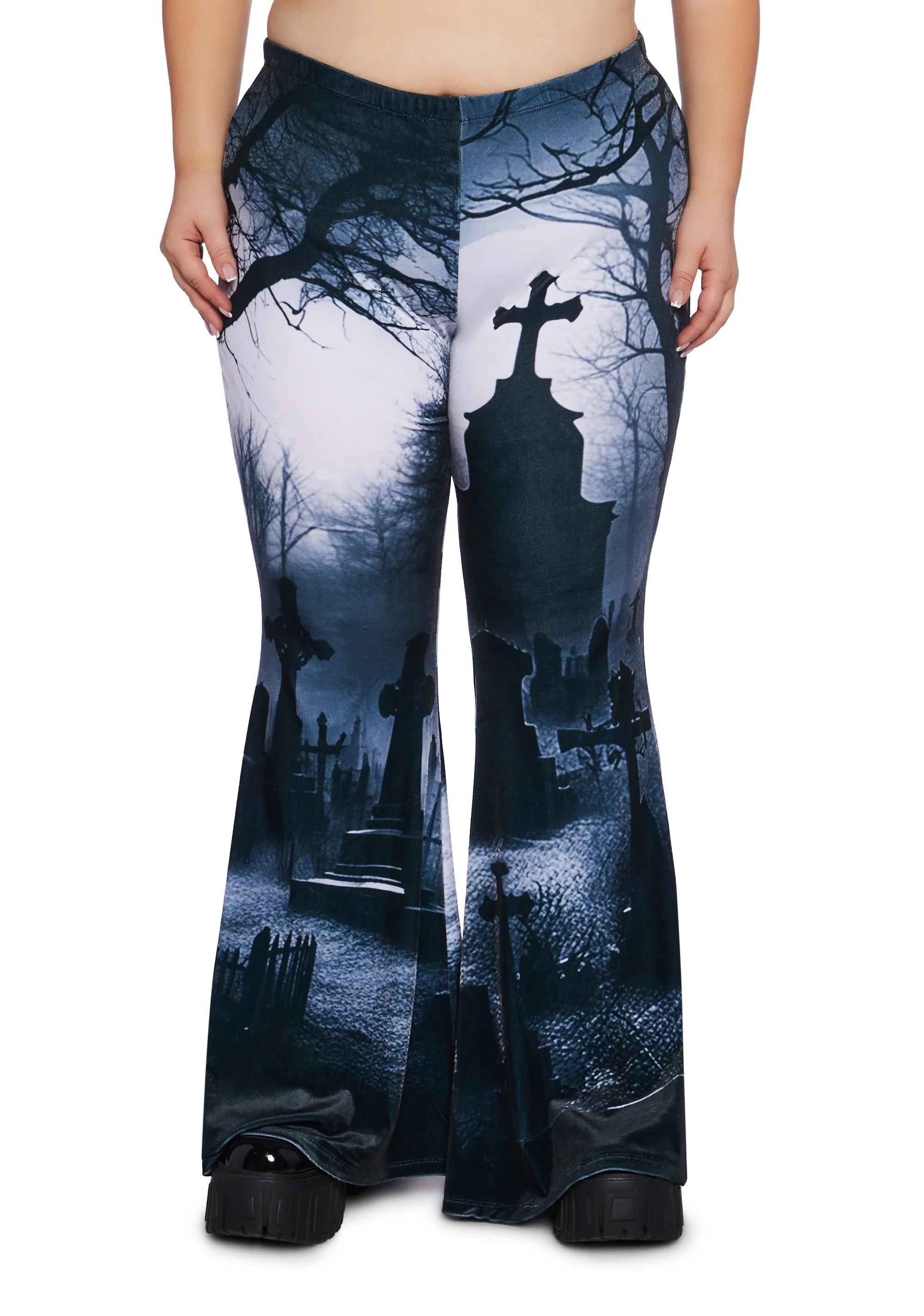 Plus Spooky Sanctuary Flare Pants