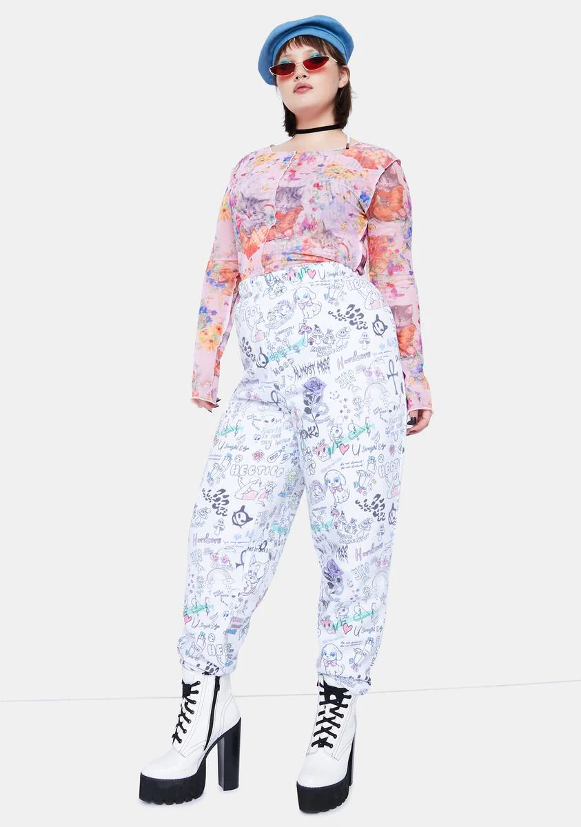Plus Scribble Joggers
