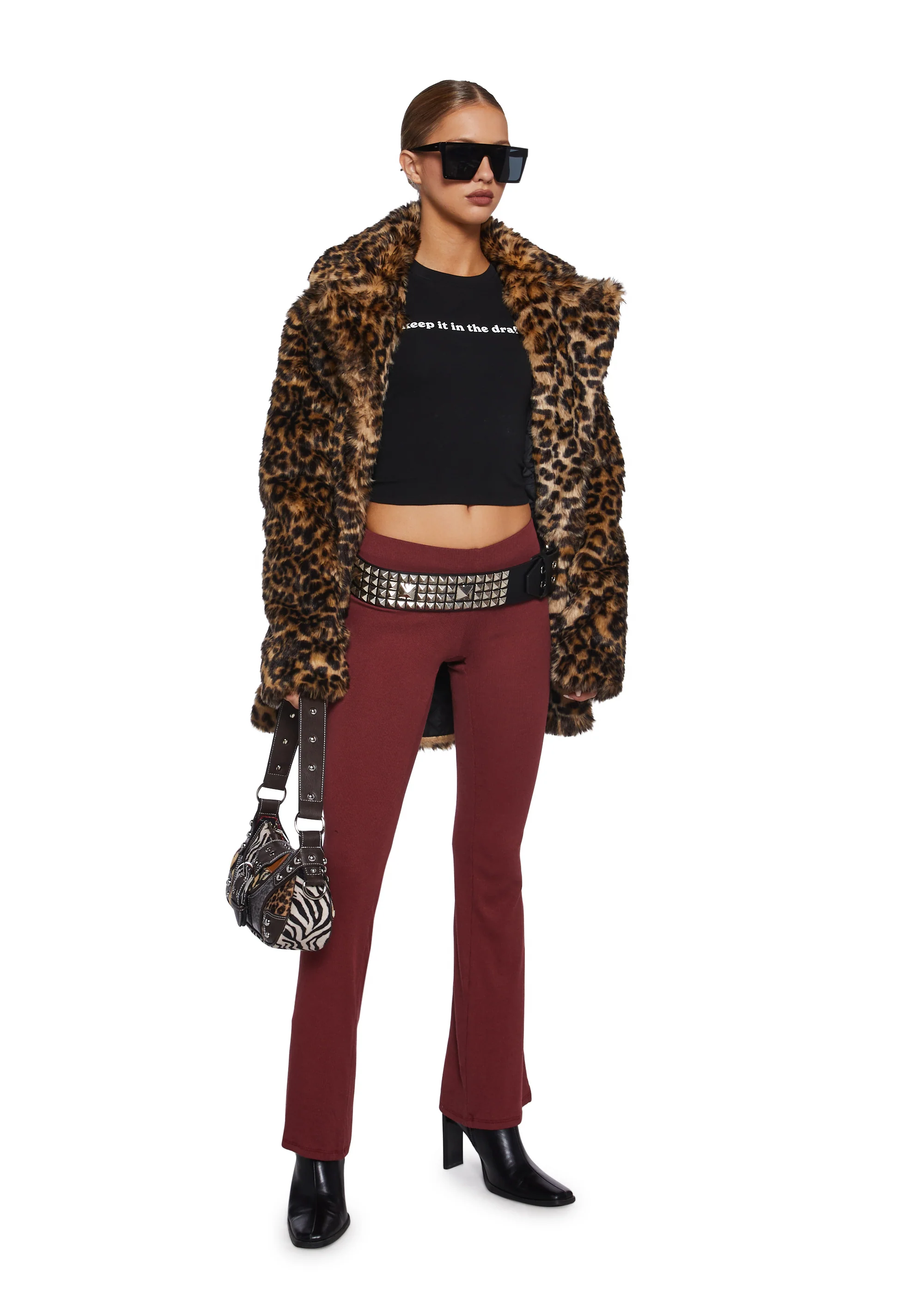 There’s No Other Flare Pants - Dark Red