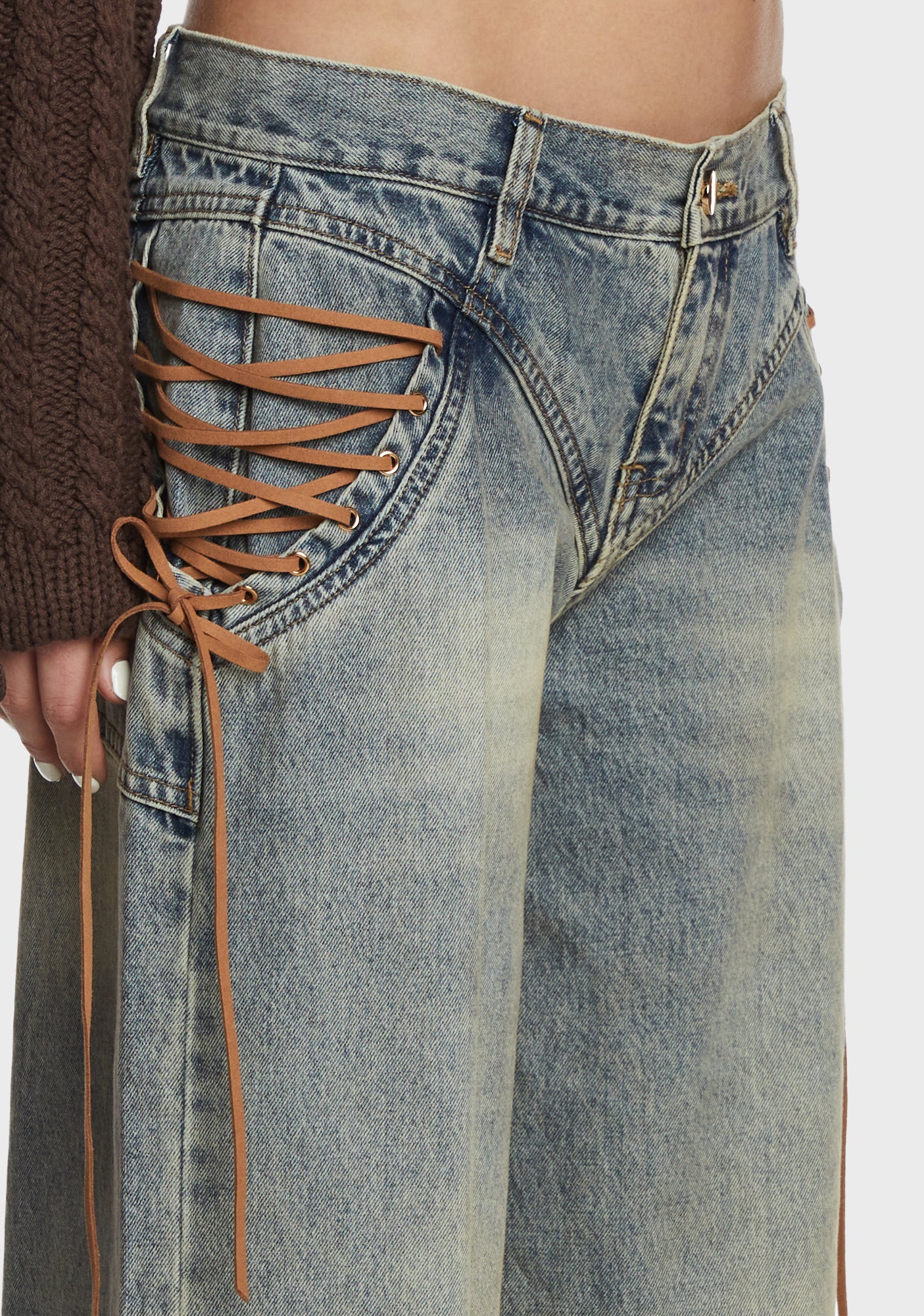 Regan Lace Up Jeans