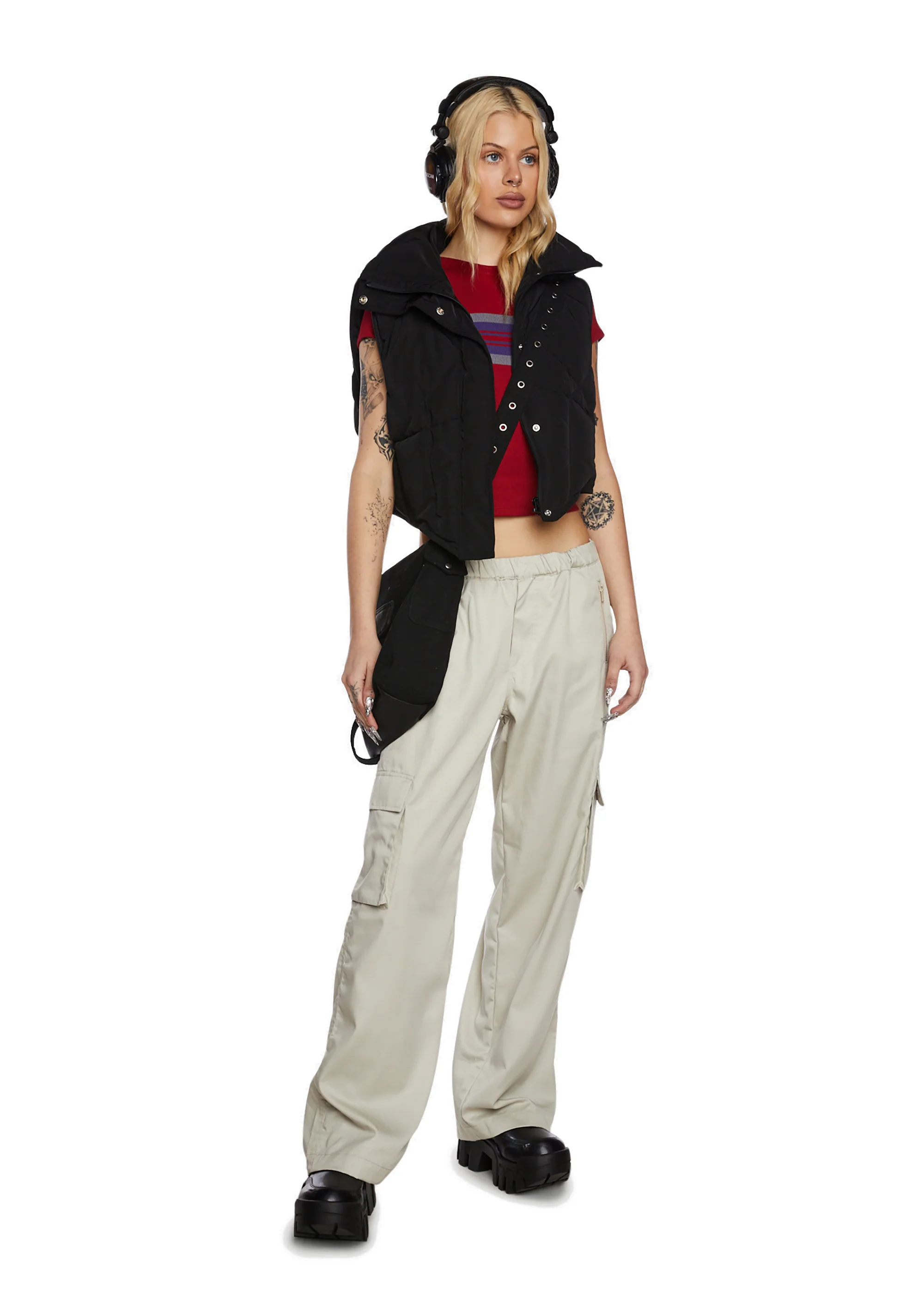 Oriells Cargo Trousers - Off White
