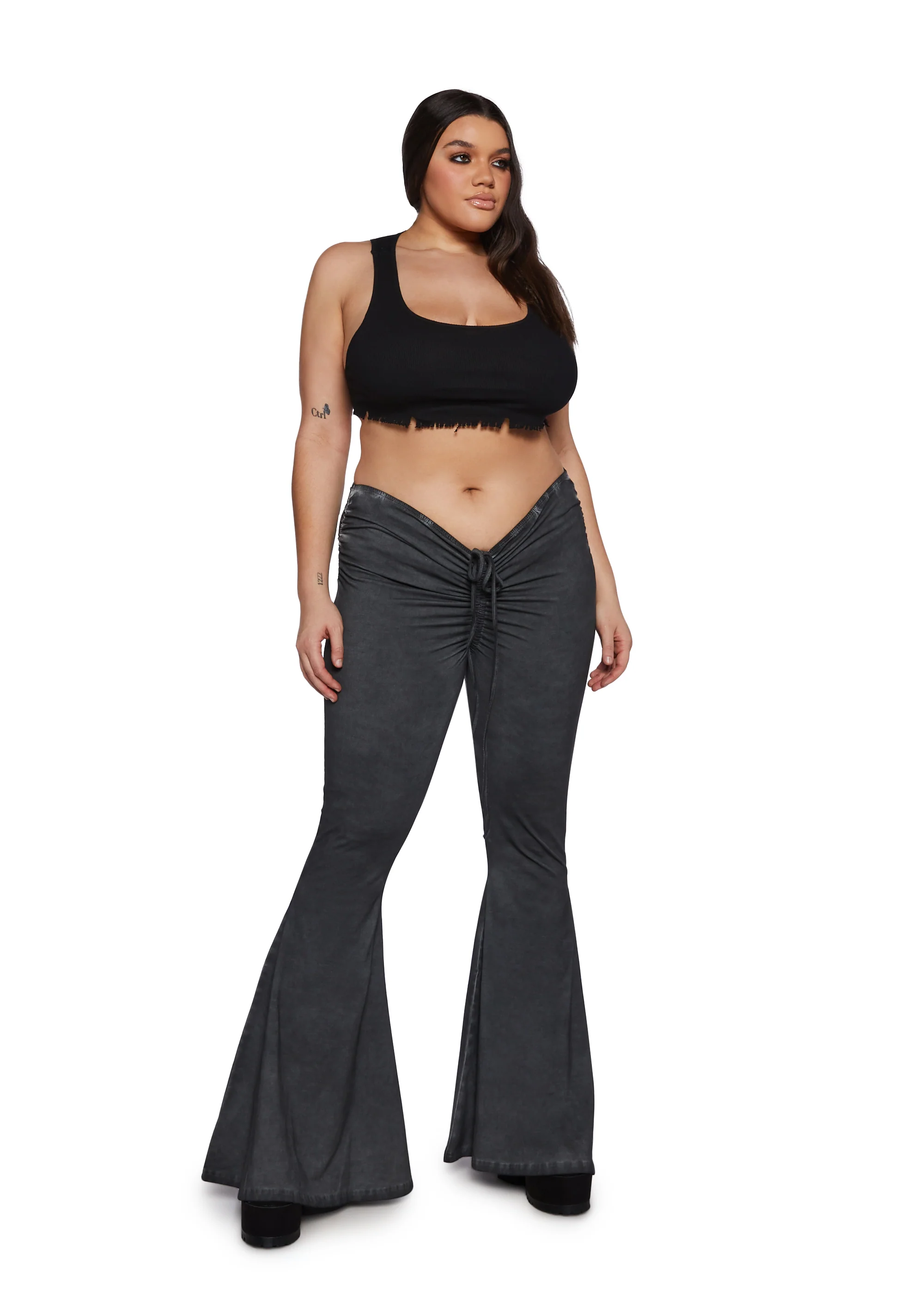 Plus Reverb V-Cut Washed Bell Bottoms