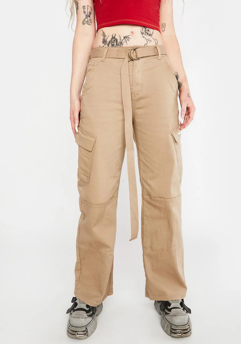 Natural Make No Mistake Wide Leg Pants