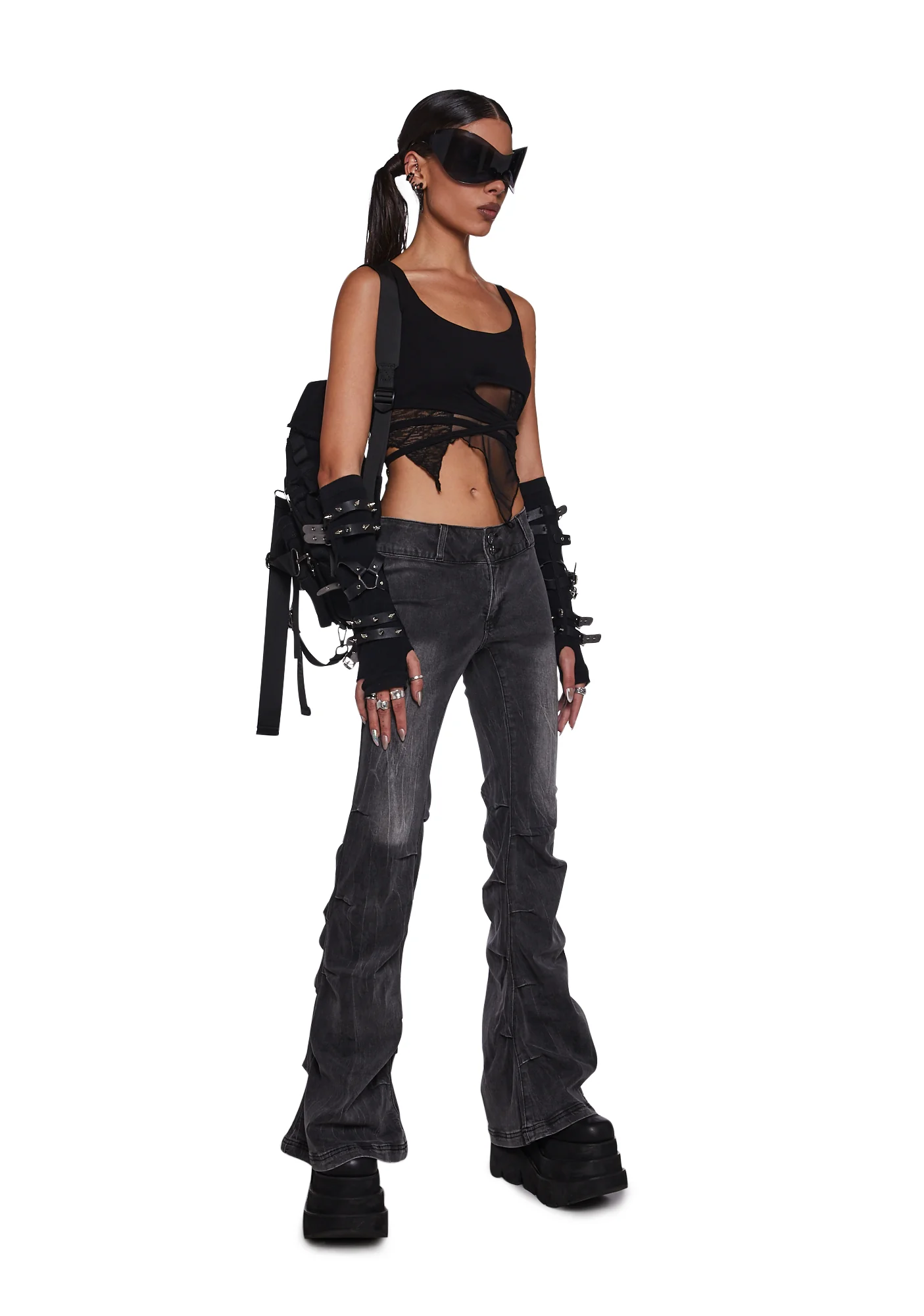 Frequency Wide Leg Pants - Denim
