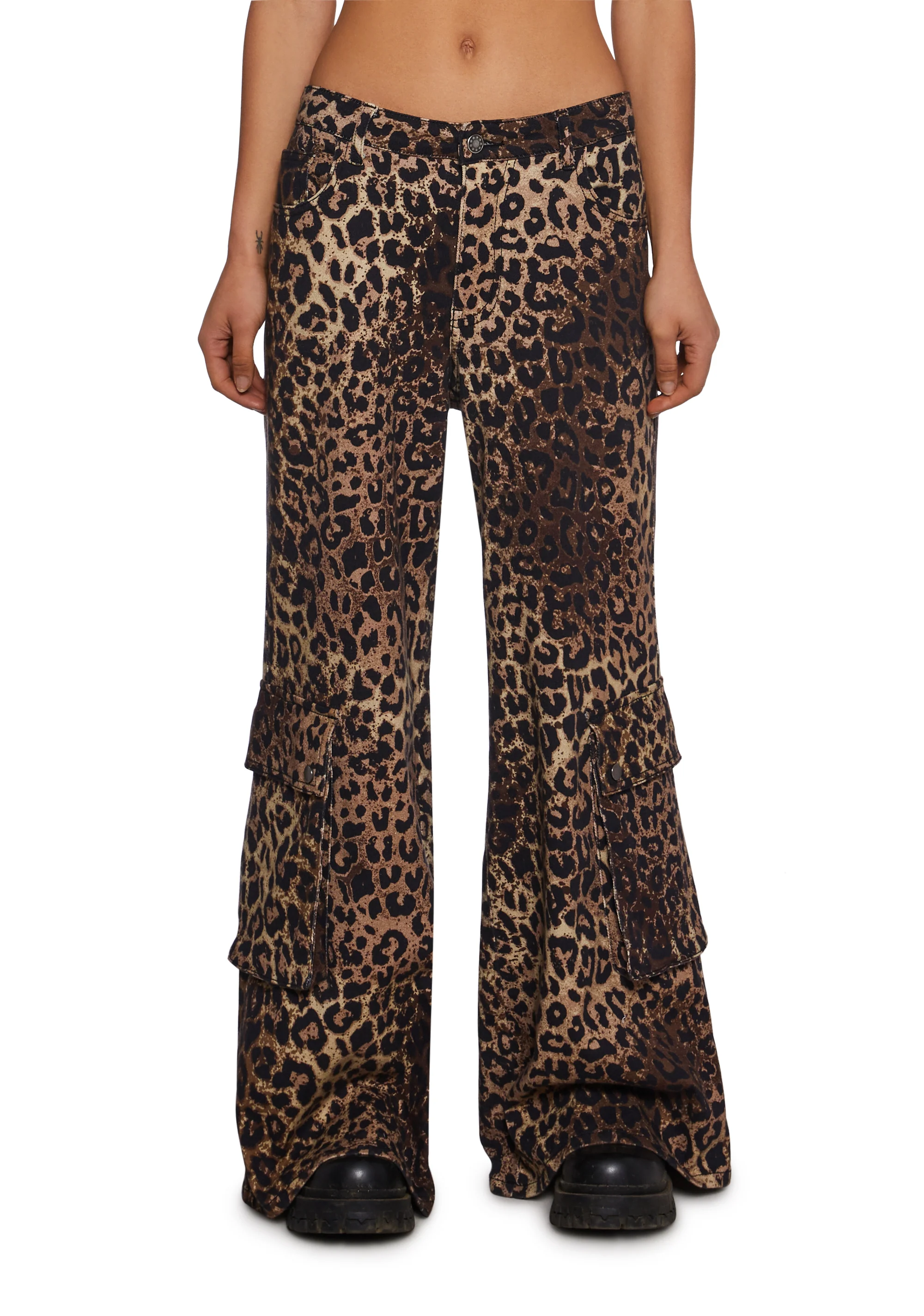 Cross You Out Wide Leg Cargo Pants