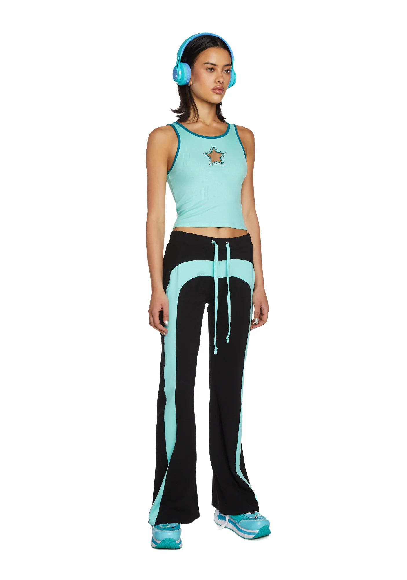 Catching Flights Track Pants - Blue/Black