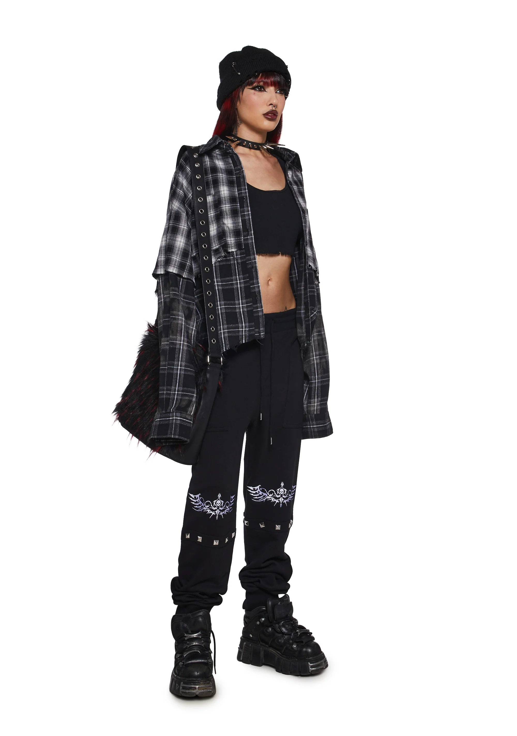 Dead Inside Studded Baggy Sweatpants