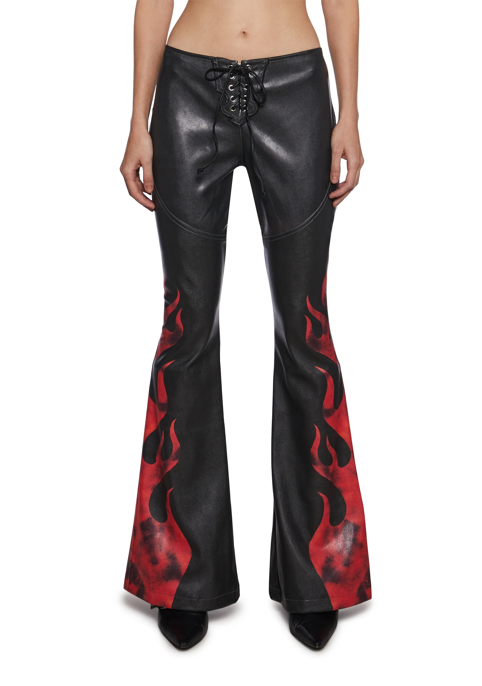 Angel Aflame Lace-Up Pants