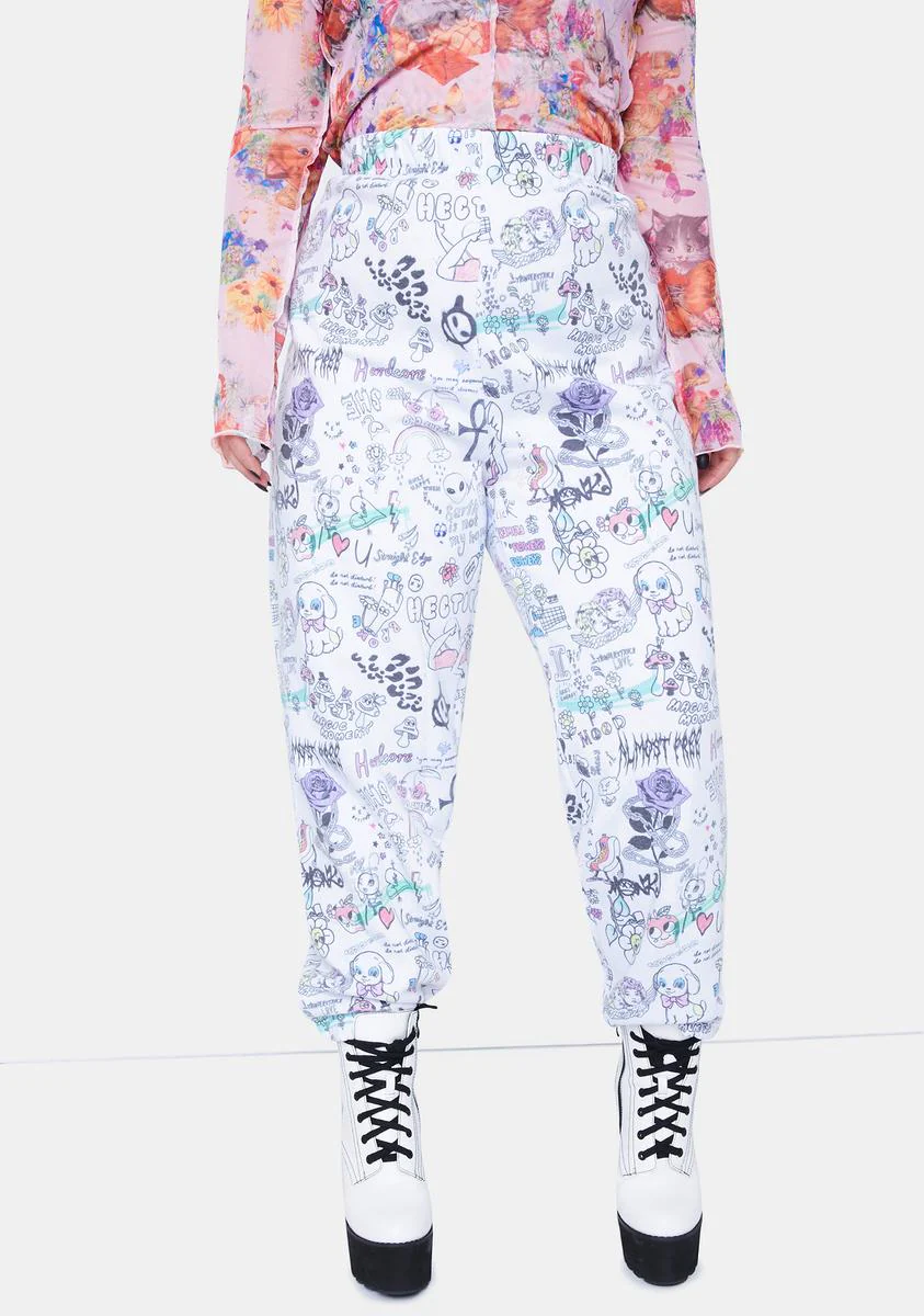 Plus Scribble Joggers