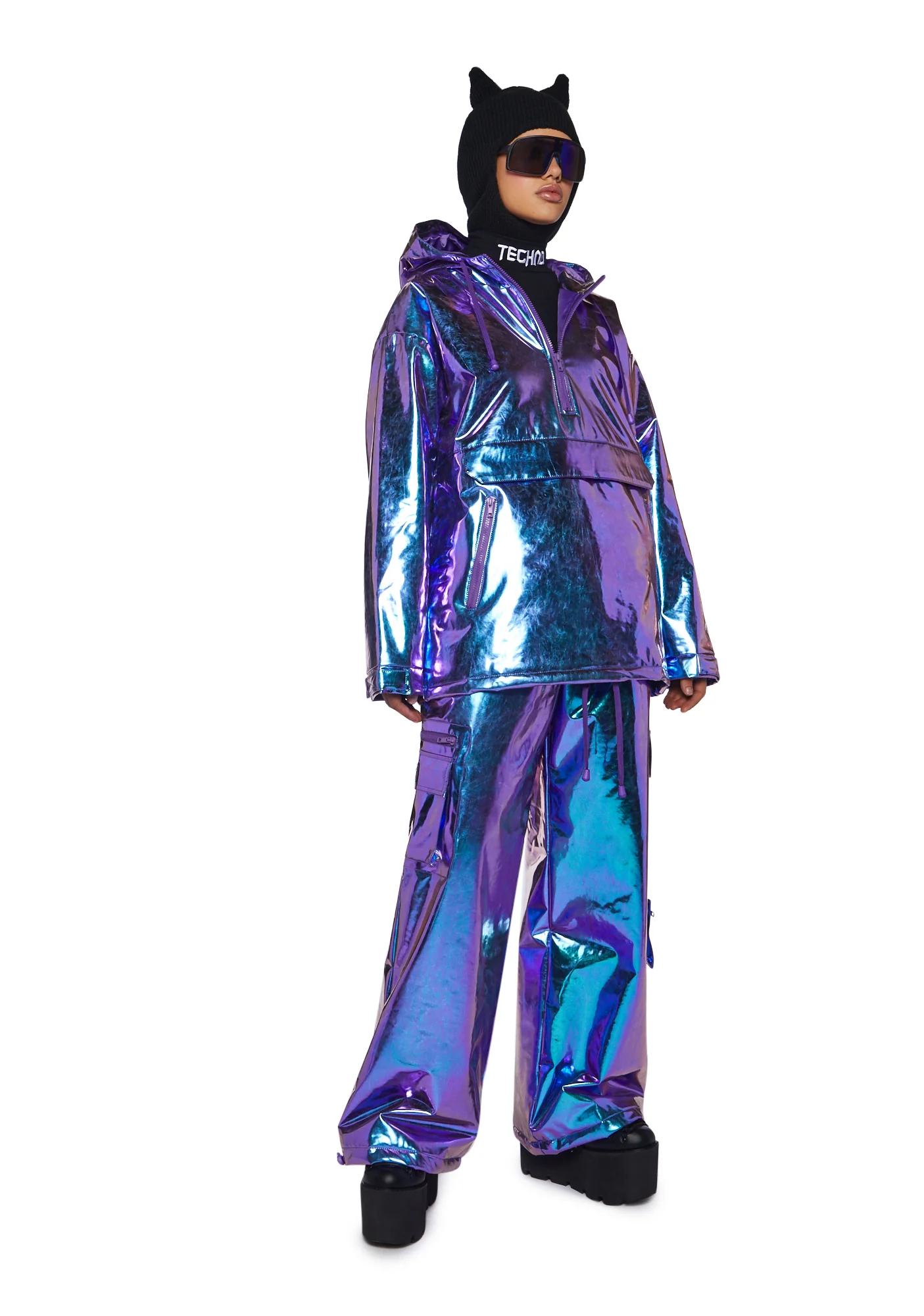 Cosmic Snowboarder Metallic Baggy Pants