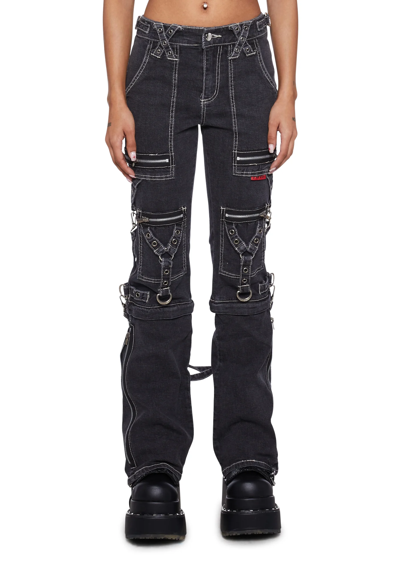 Zip to Zip Pants- Black Denim