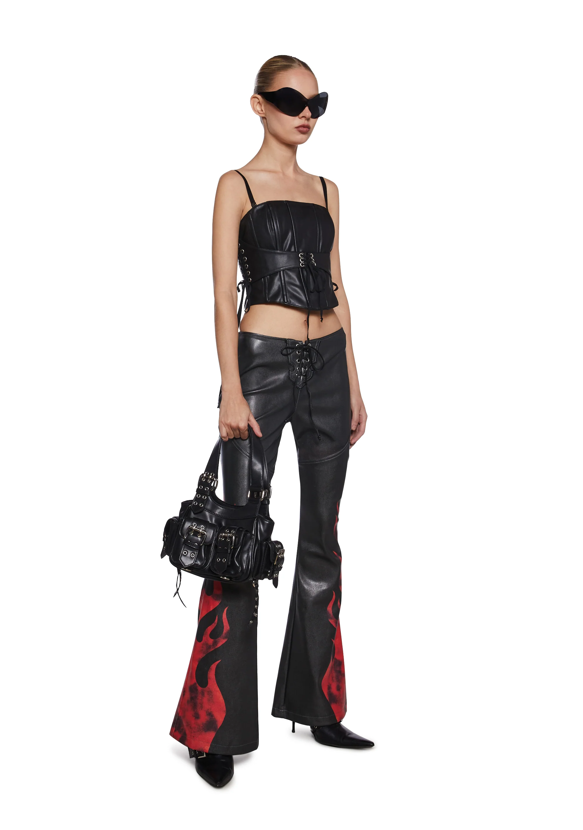 Angel Aflame Lace-Up Pants